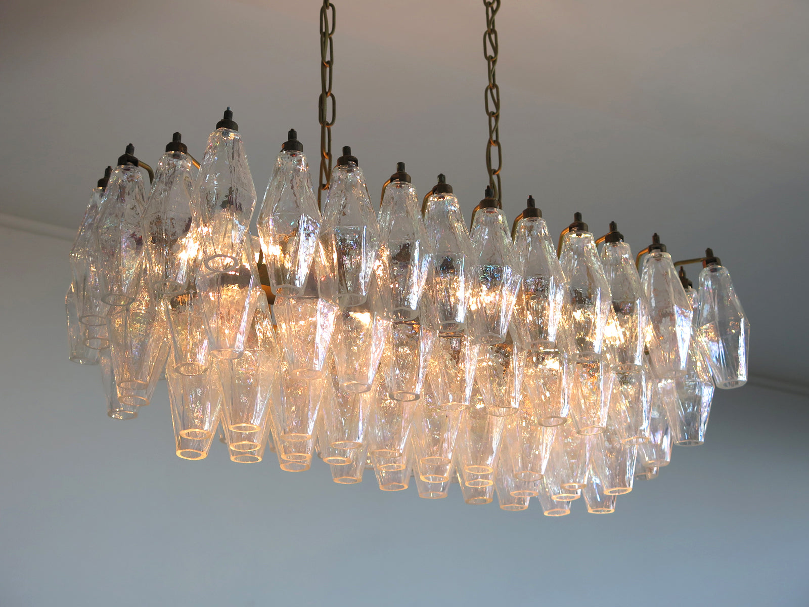 Murano Lysekrone – 84 Irisklare Poliedriglass – detalj 4 – Murano Classics
