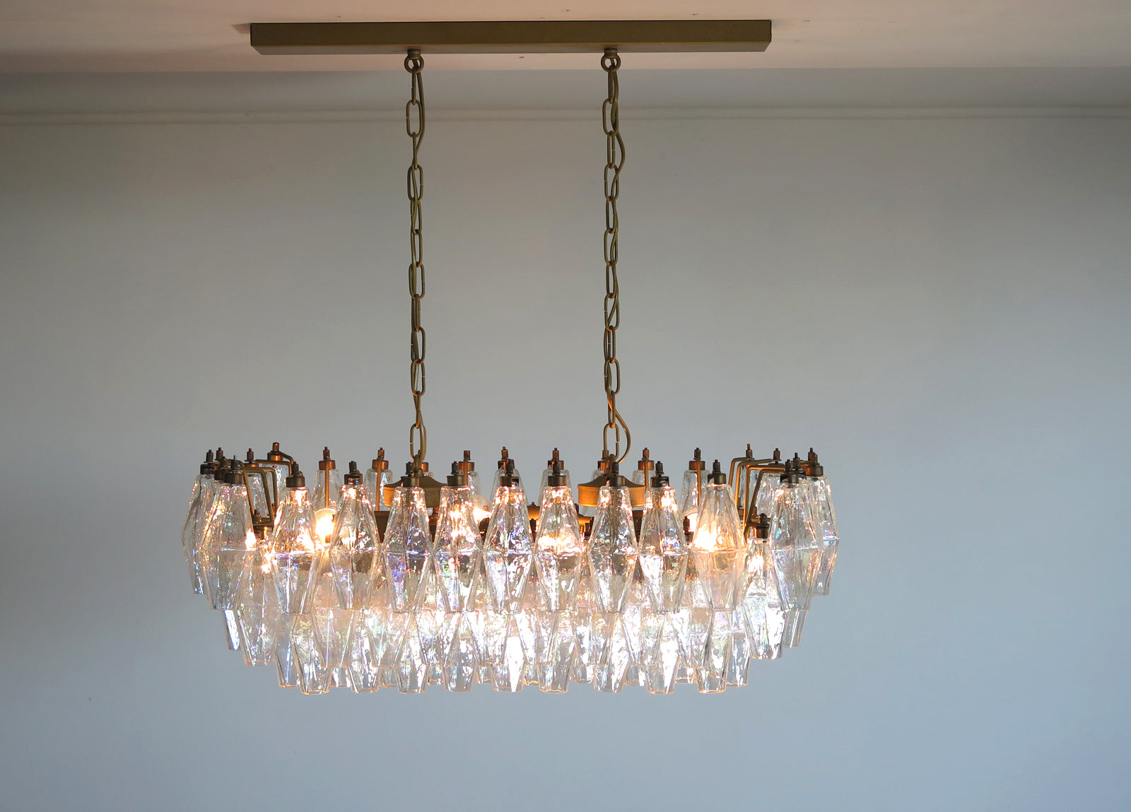 Murano Lysekrone – 84 Irisklare Poliedriglass – detalj 5 – Murano Classics
