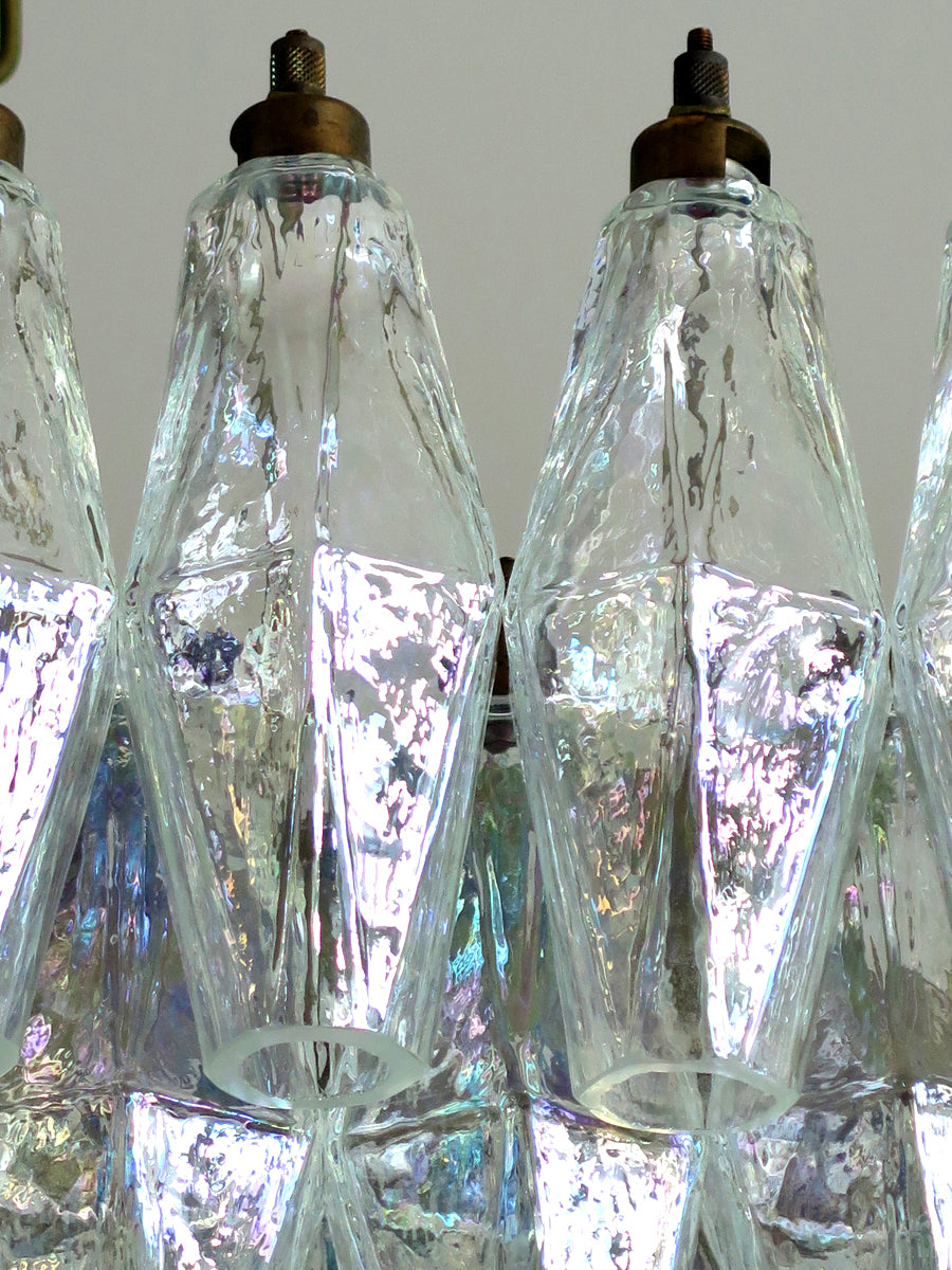 Murano Lysekrone – 84 Irisklare Poliedriglass – detalj 3 – Murano Classics