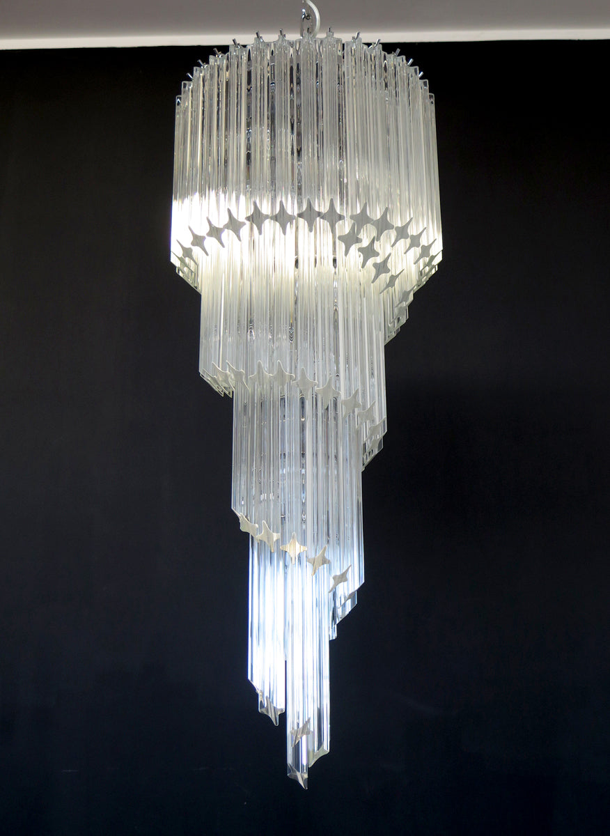 Murano Lysekrone | 86 Klare Prismeglass