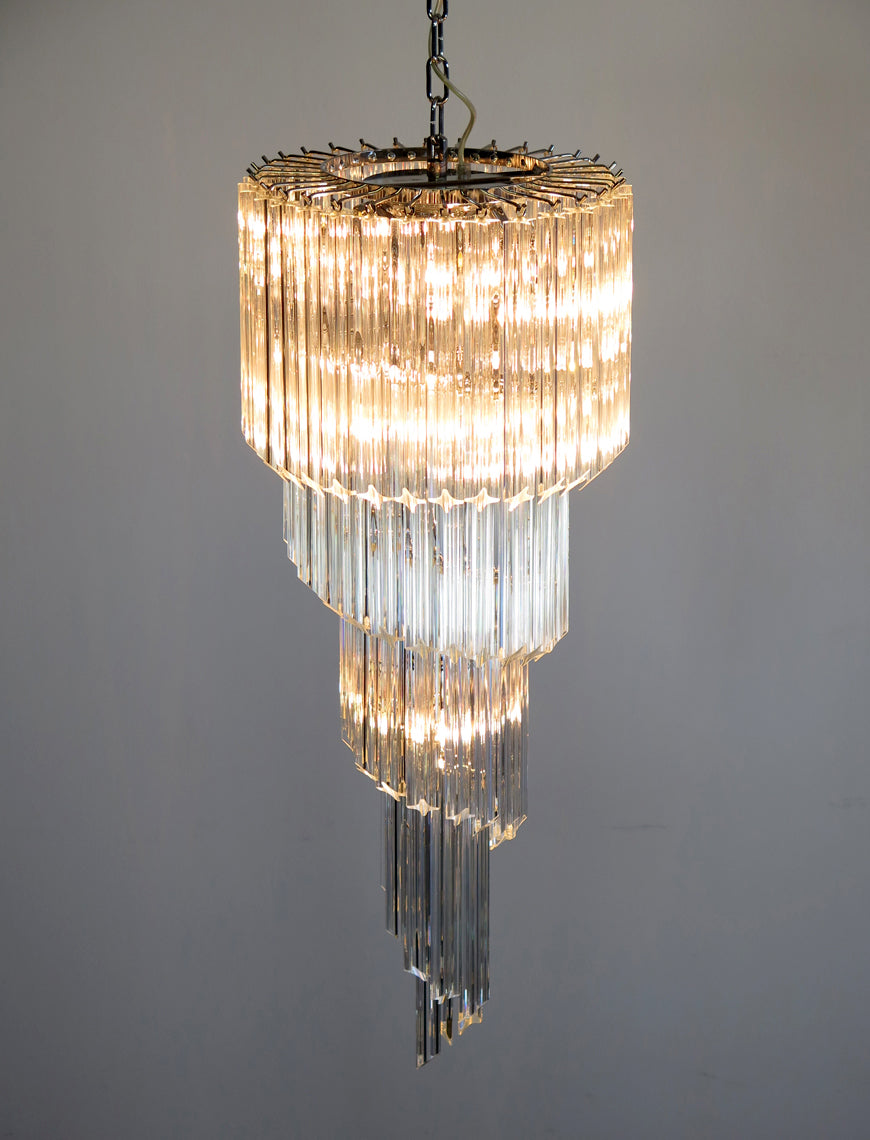 Murano Lysekrone – 86 Klare Prismeglass – detalj 6 – Murano Classics