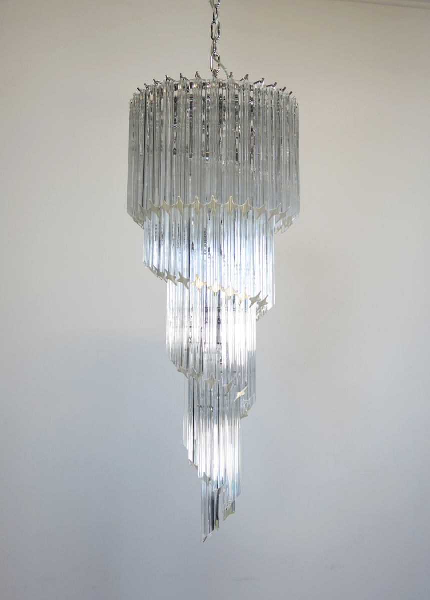 Murano Lysekrone – 86 Klare Prismeglass – detalj 7 – Murano Classics