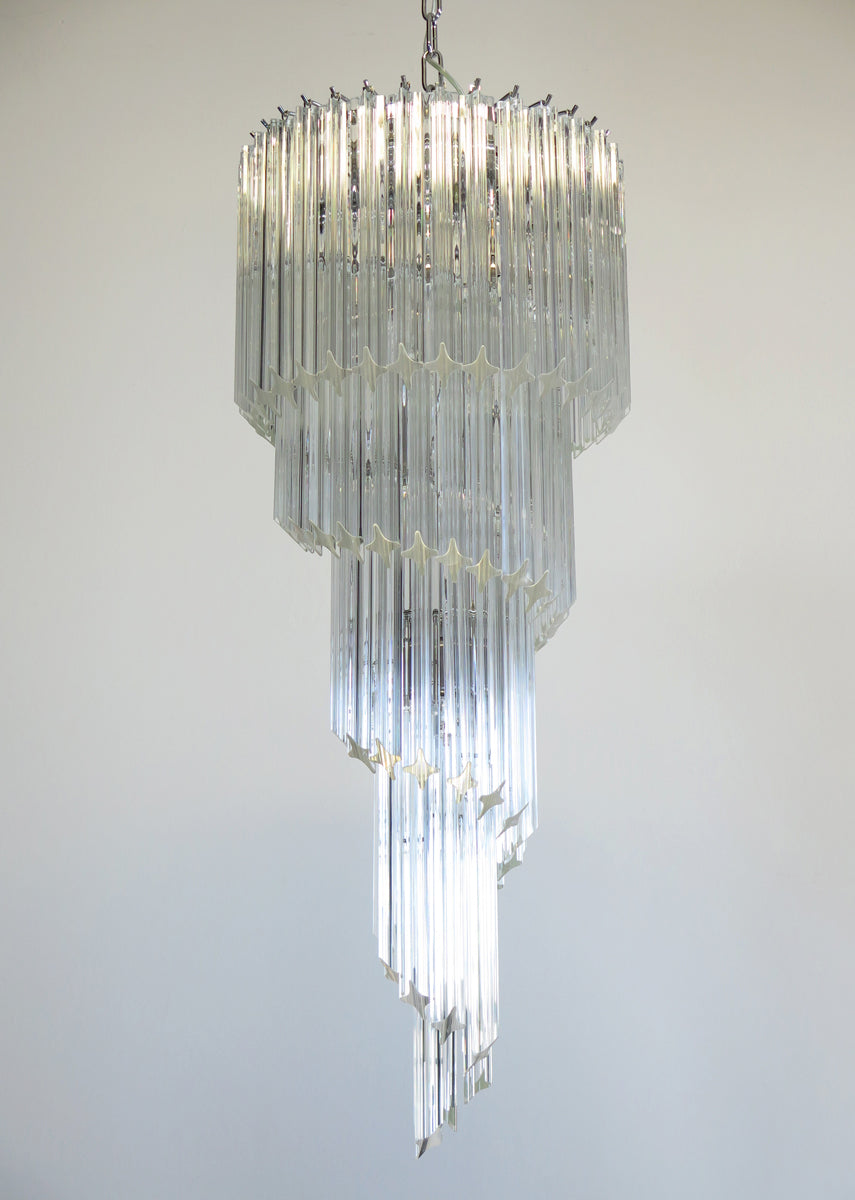 Murano Lysekrone – 86 Klare Prismeglass – detalj 8 – Murano Classics