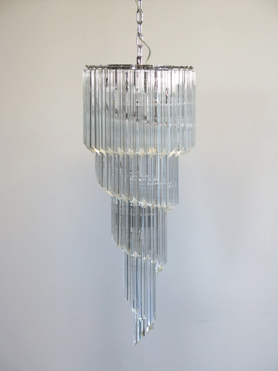 Murano Lysekrone – 86 Klare Prismeglass – detalj 9 – Murano Classics