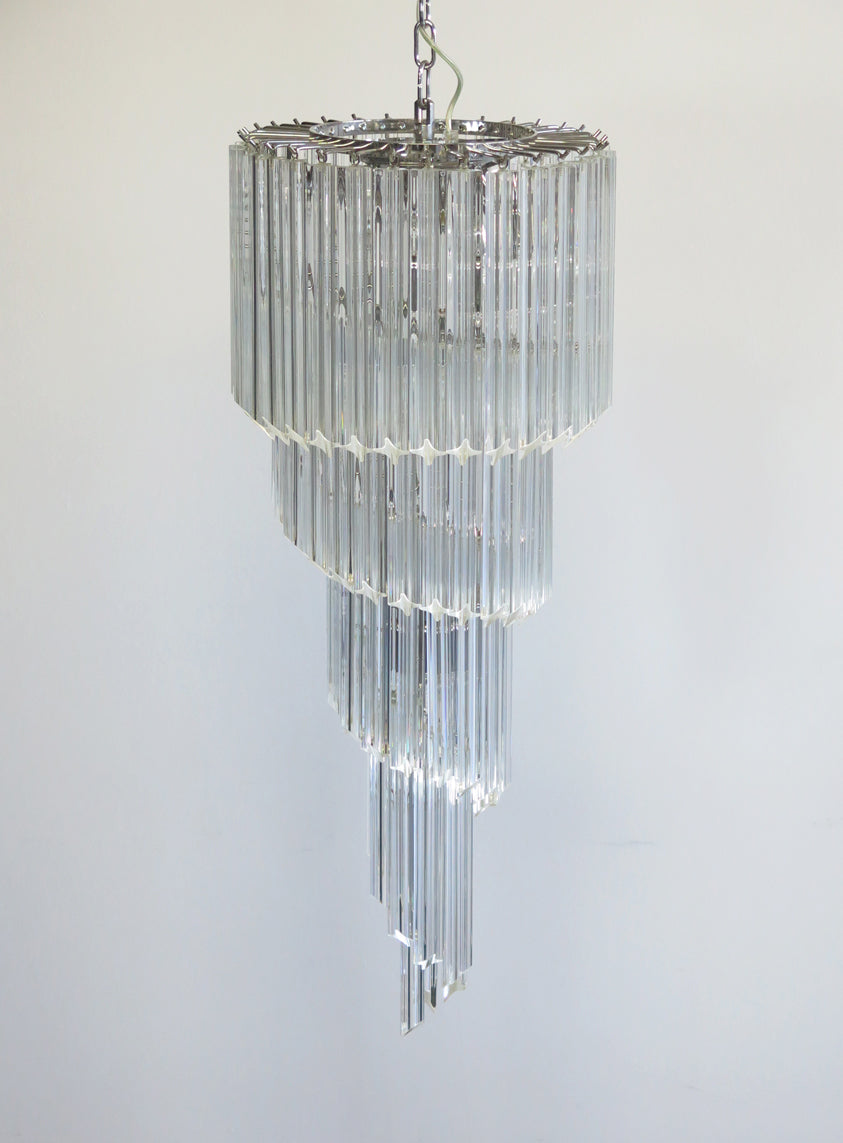 Murano Lysekrone – 86 Klare Prismeglass – detalj 10 – Murano Classics