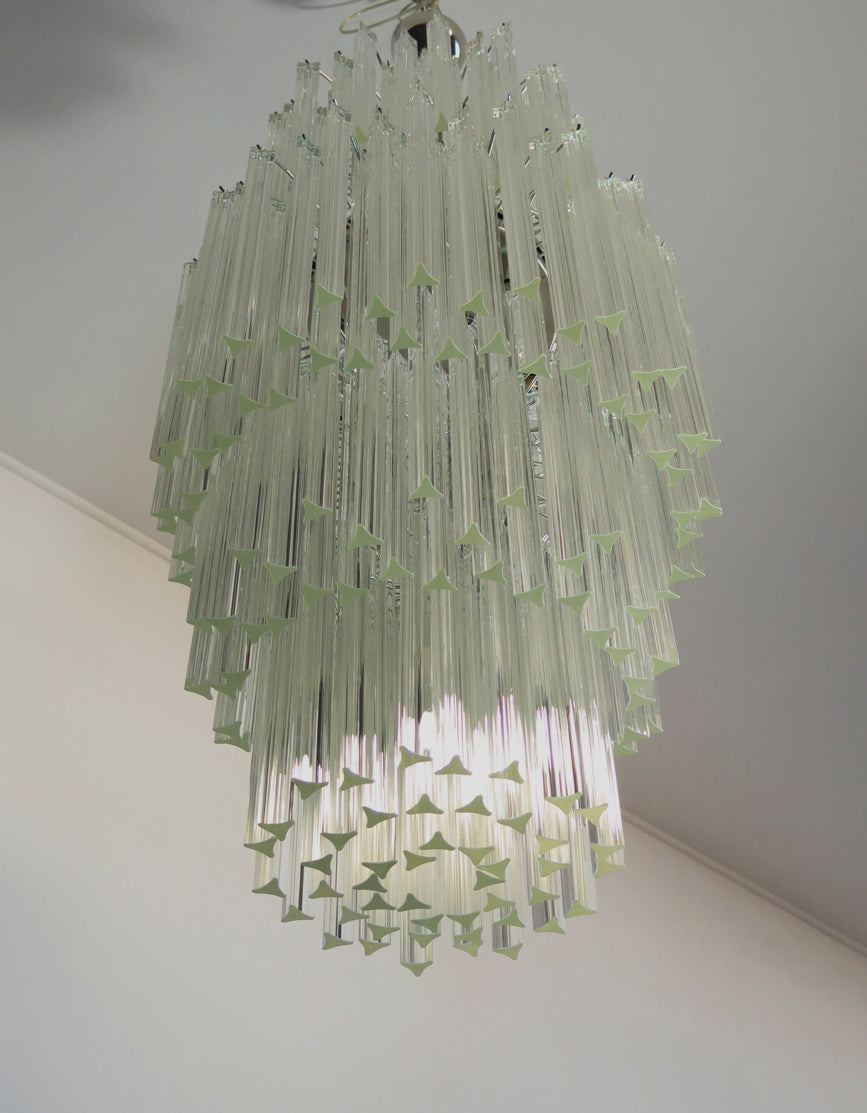 Murano Lysekrone – 242 Klare Prismeglass – detalj 1 – Murano Classics