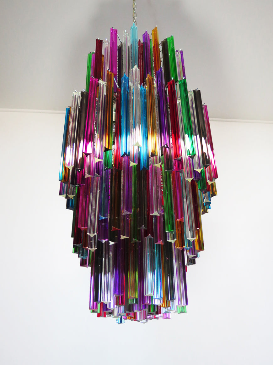 Murano Lysekrone – 242 Multifargede Prismeglass – detalj 7 – Murano Classics