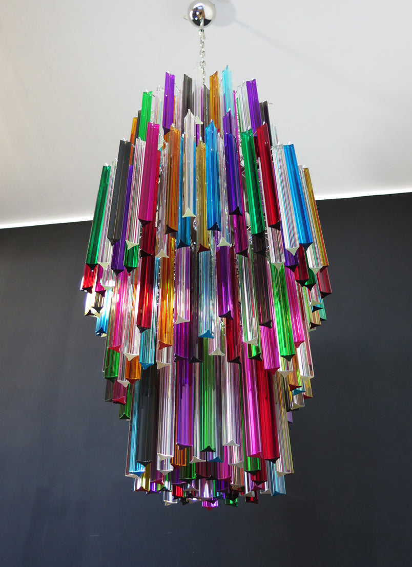 Murano Lysekrone – 242 Multifargede Prismeglass – detalj 2 – Murano Classics
