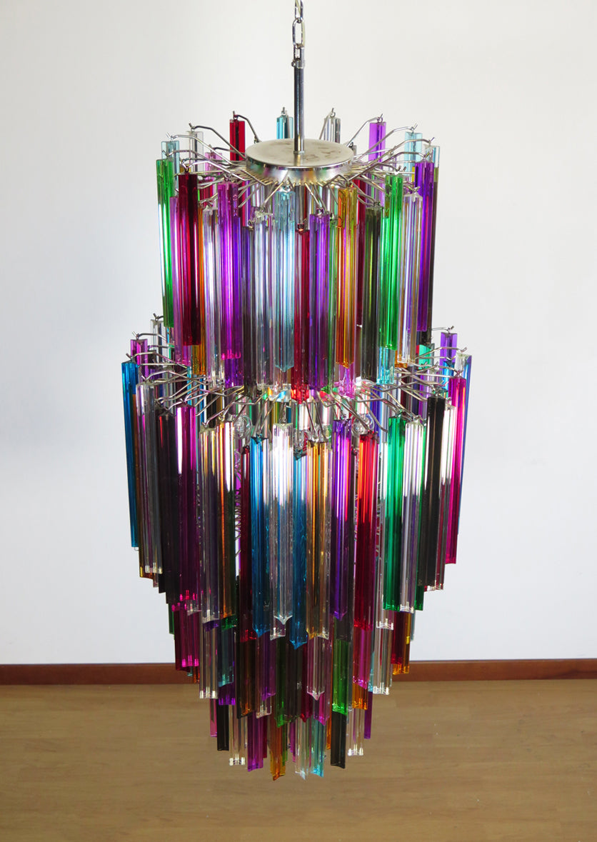 Murano Lysekrone – 242 Multifargede Prismeglass – detalj 6 – Murano Classics