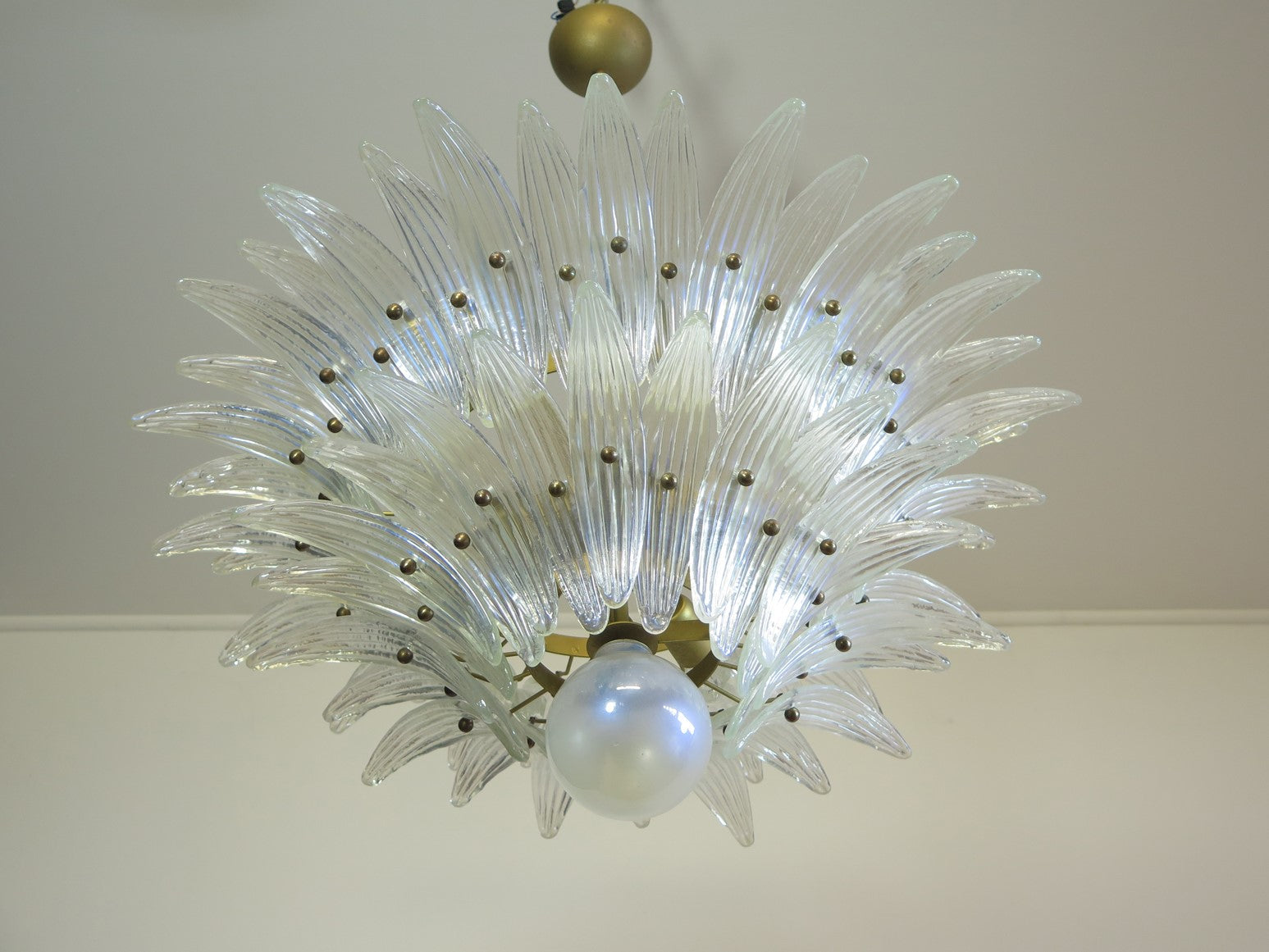Murano Lysekrone – 58 Irisklare Palmeglass – detalj 1 – Murano Classics