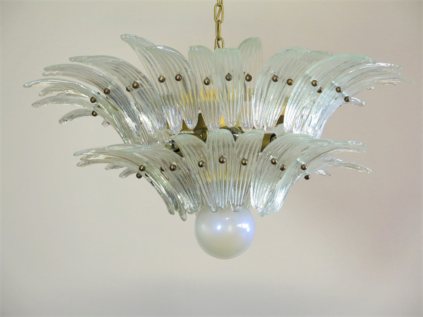 Murano Lysekrone | 58 Irisklare Palmeglass