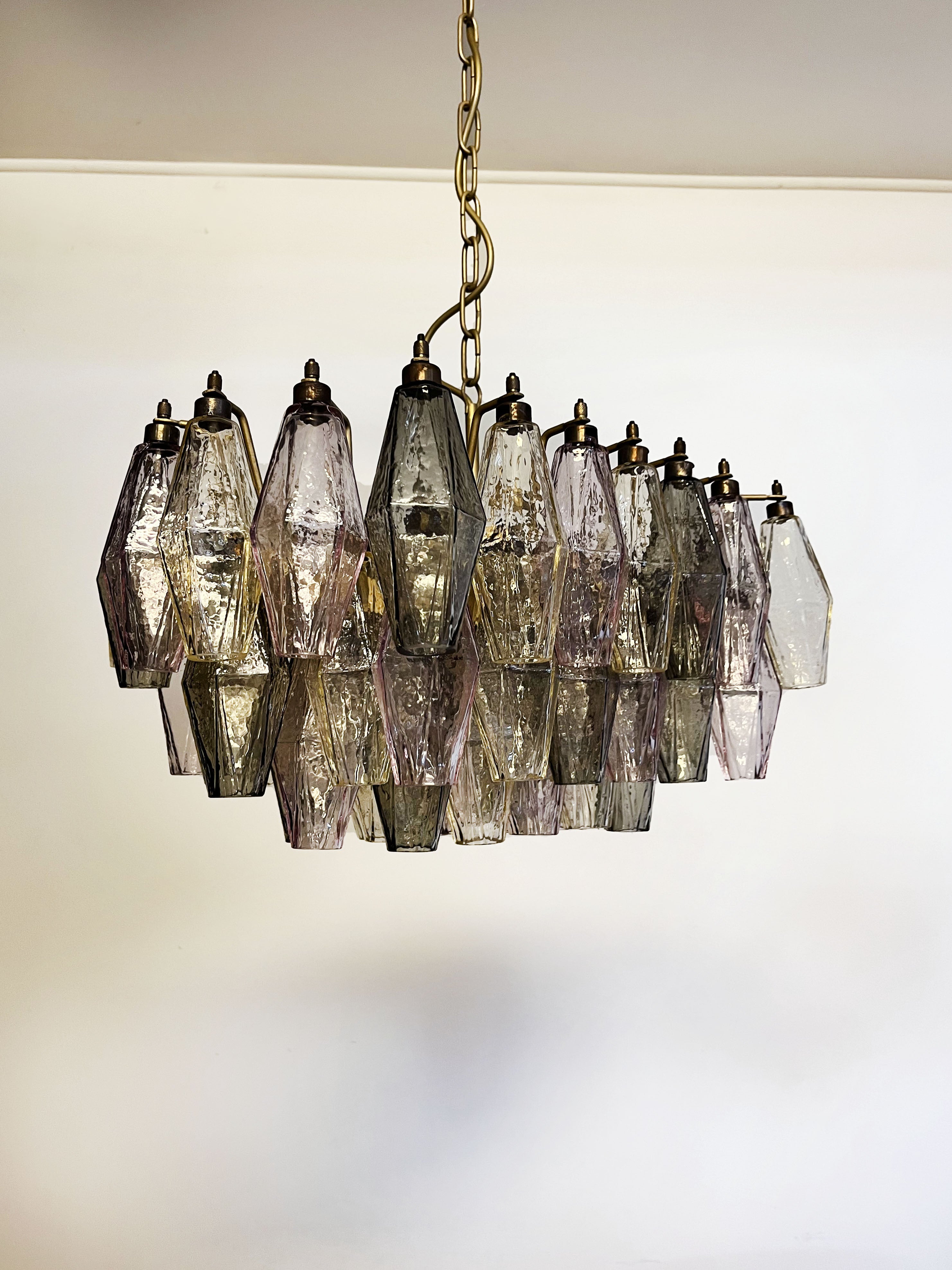 Murano Lysekrone – 56 Multifargede Poliedriglass – detalj 3 – Murano Classics