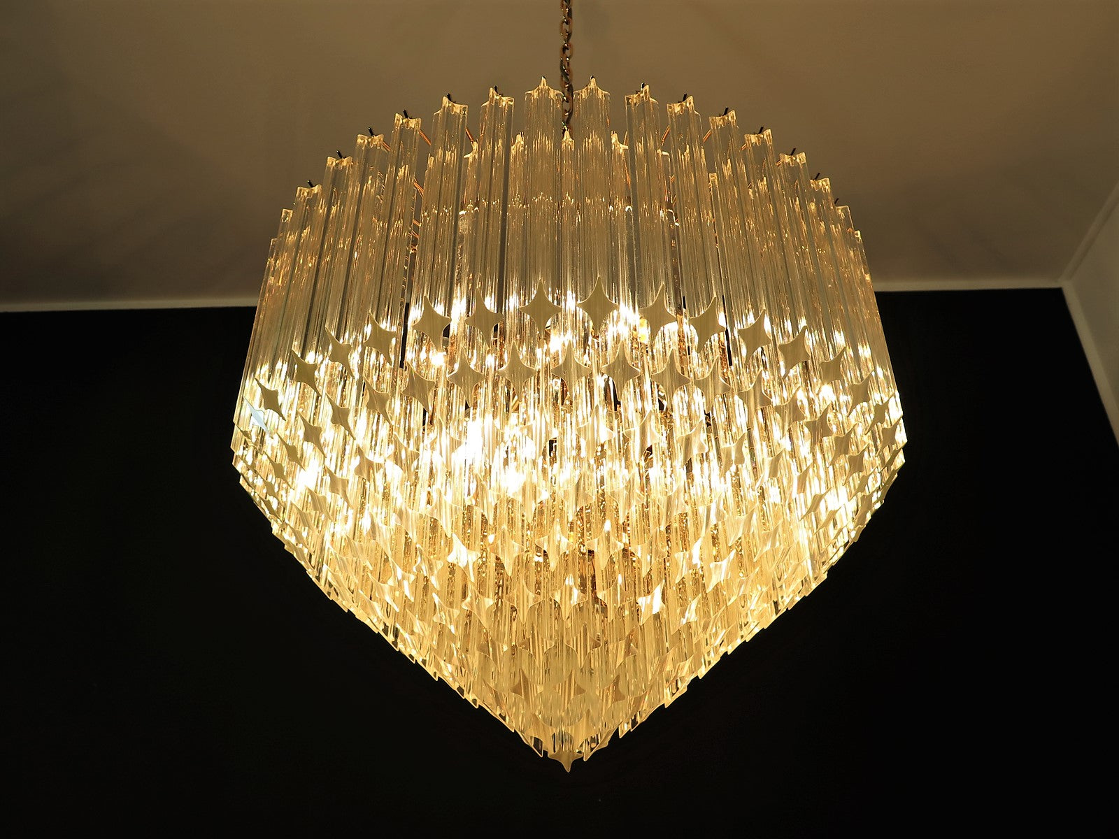 Murano Lysekrone – 265 Klare Prismeglass – detalj 7 – Murano Classics