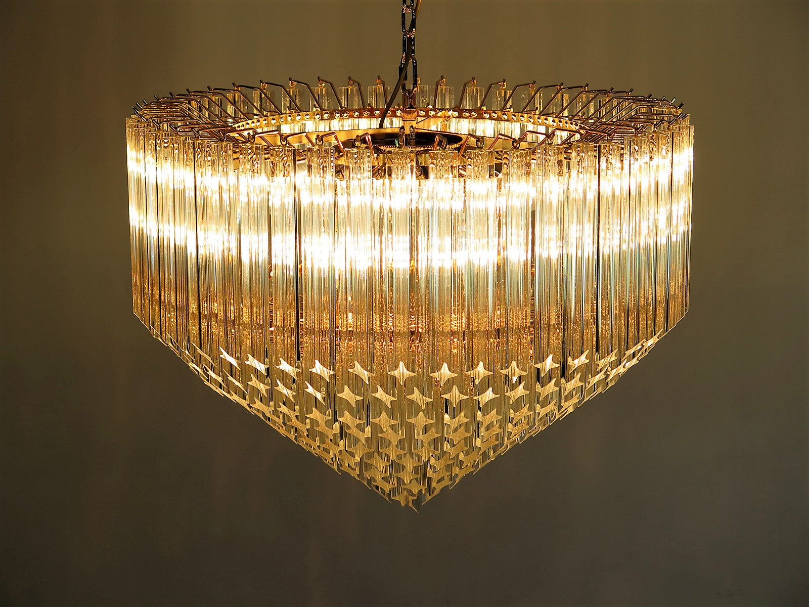 Murano Lysekrone – 265 Klare Prismeglass – detalj 5 – Murano Classics