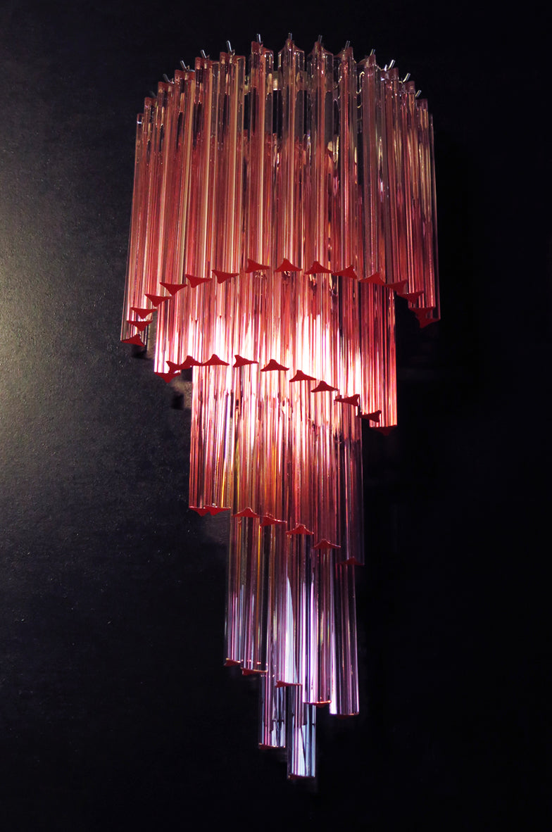 Murano Vegglampe – 41 Rosa Prismeglass – 2 stk – detalj 10 – Murano Classics