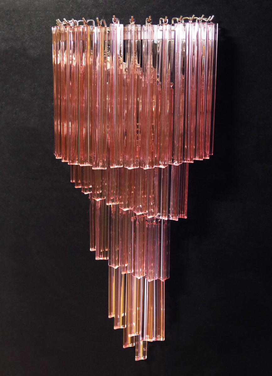 Murano Vegglampe – 41 Rosa Prismeglass – 2 stk – detalj 11 – Murano Classics