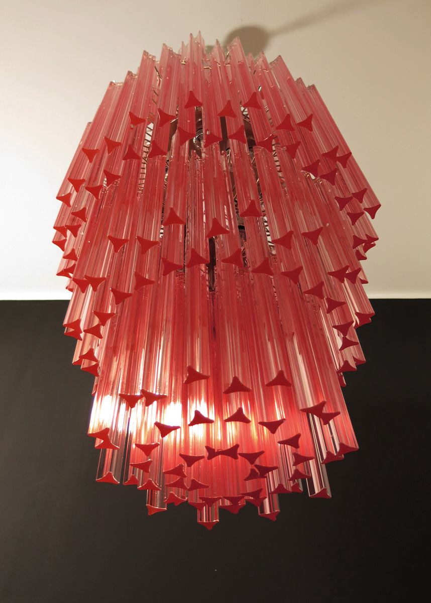 Murano Lysekrone – 242 Rosa Prismeglass – Murano Classics