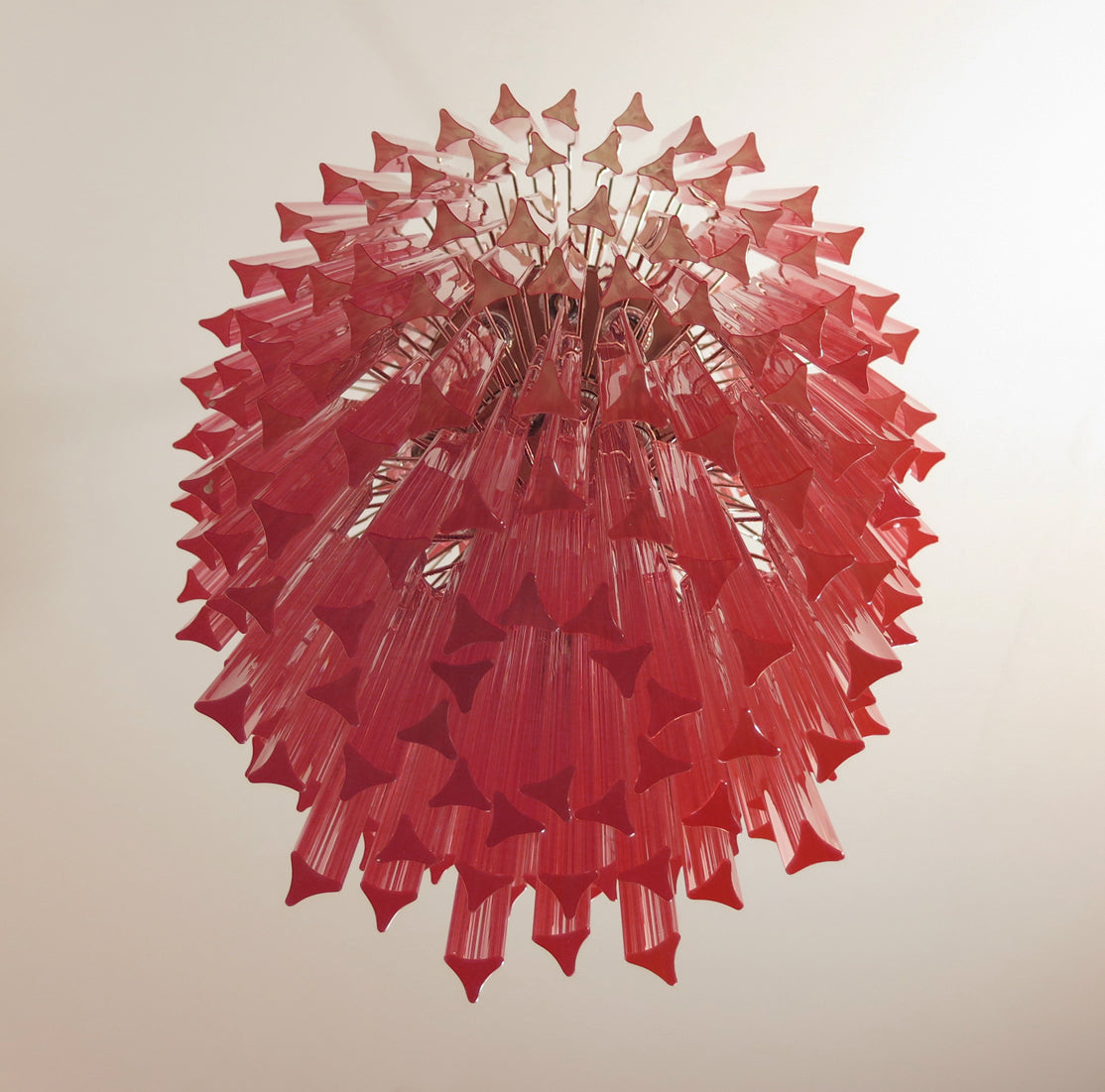 Murano Lysekrone – 242 Rosa Prismeglass – detalj 5 – Murano Classics