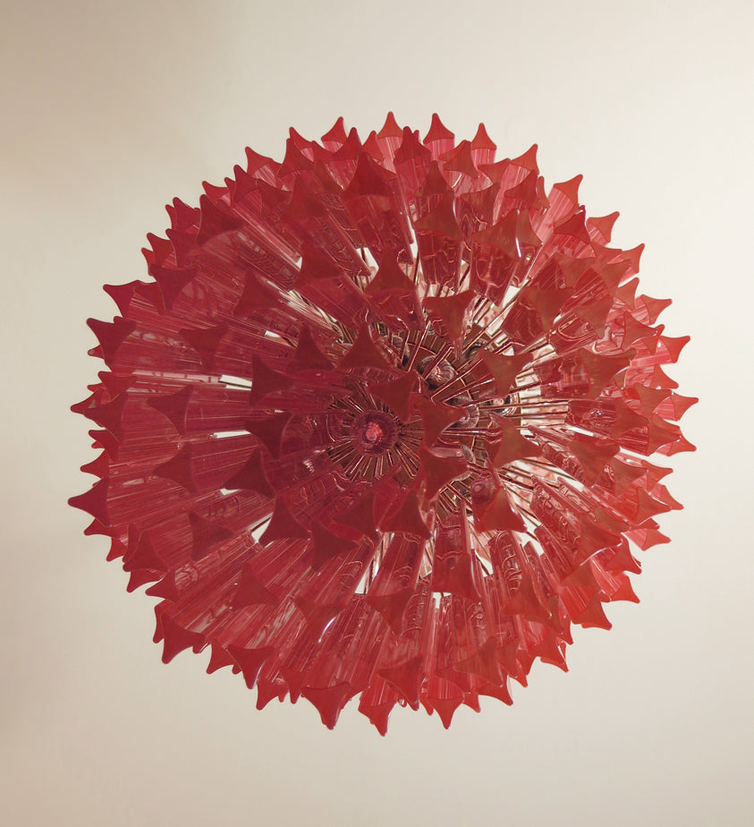 Murano Lysekrone – 242 Rosa Prismeglass – detalj 6 – Murano Classics