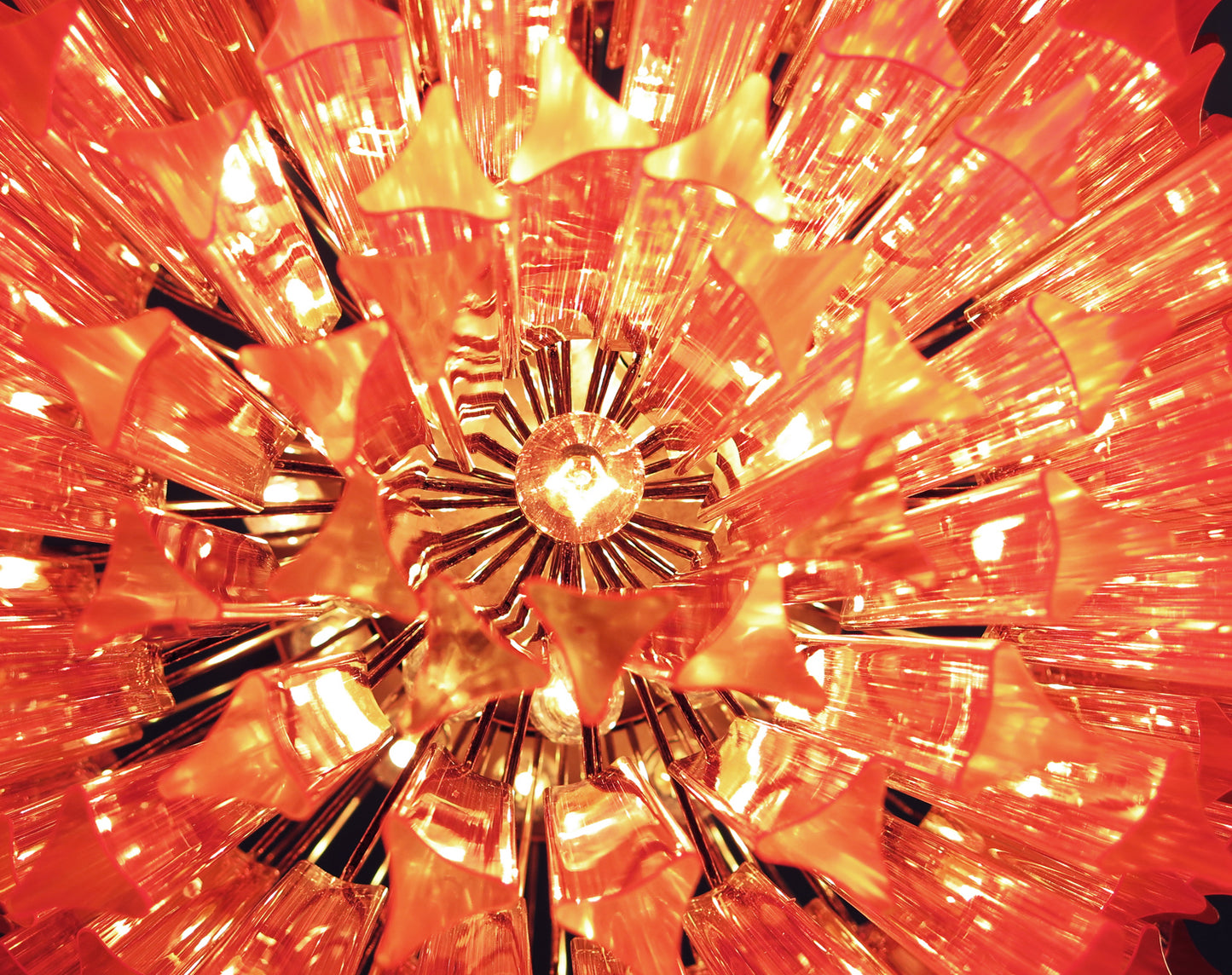 Murano Chandelier | 184 Pink Prism glass