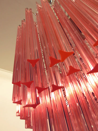 Murano Chandelier | 184 Pink Prism glass