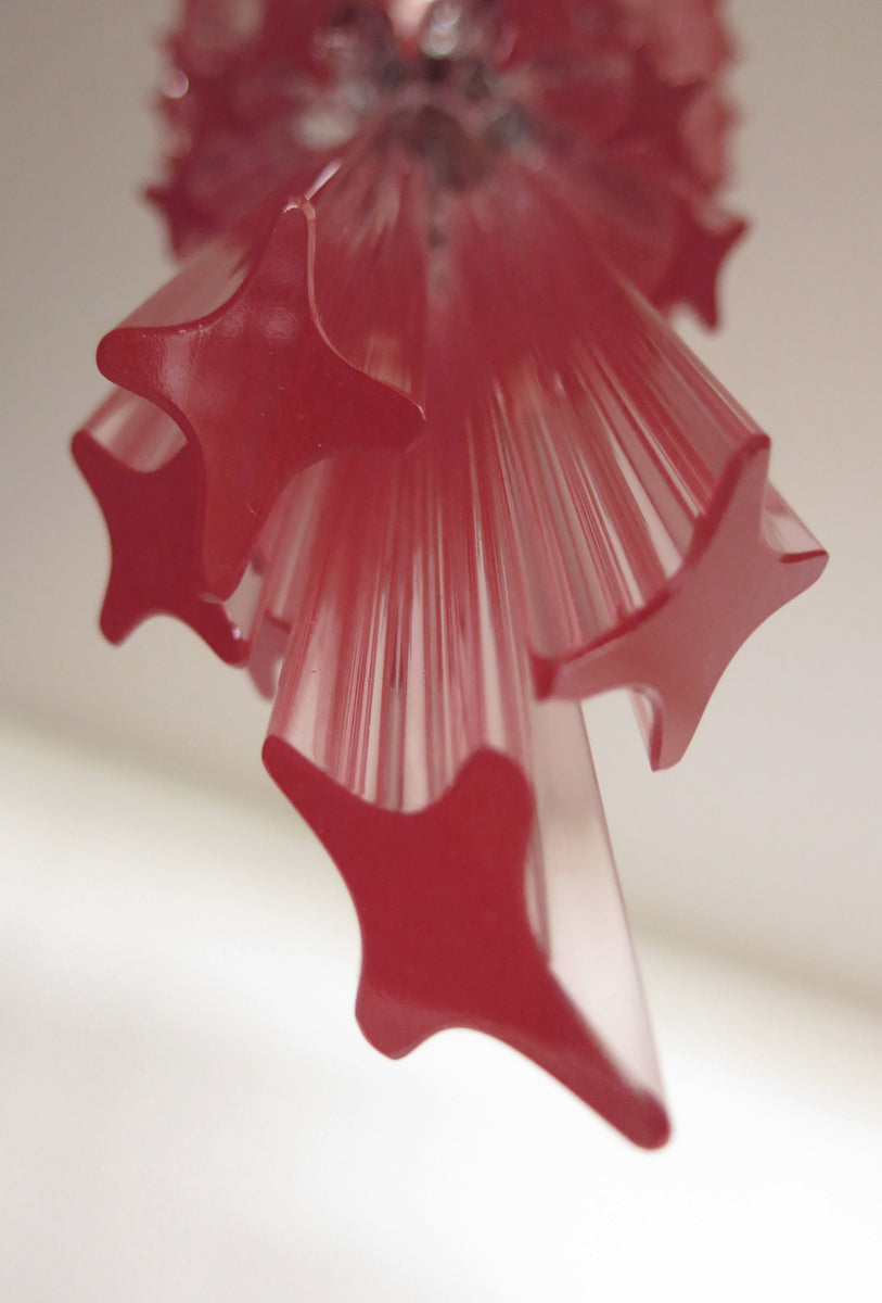 Murano Lysekrone | 86 Rosa Prismeglass