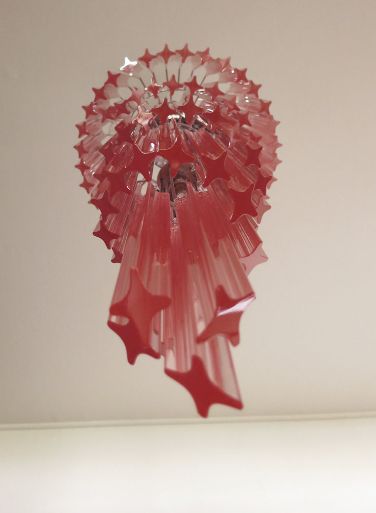 Murano Lysekrone – 86 Rosa Prismeglass – detalj 9 – Murano Classics