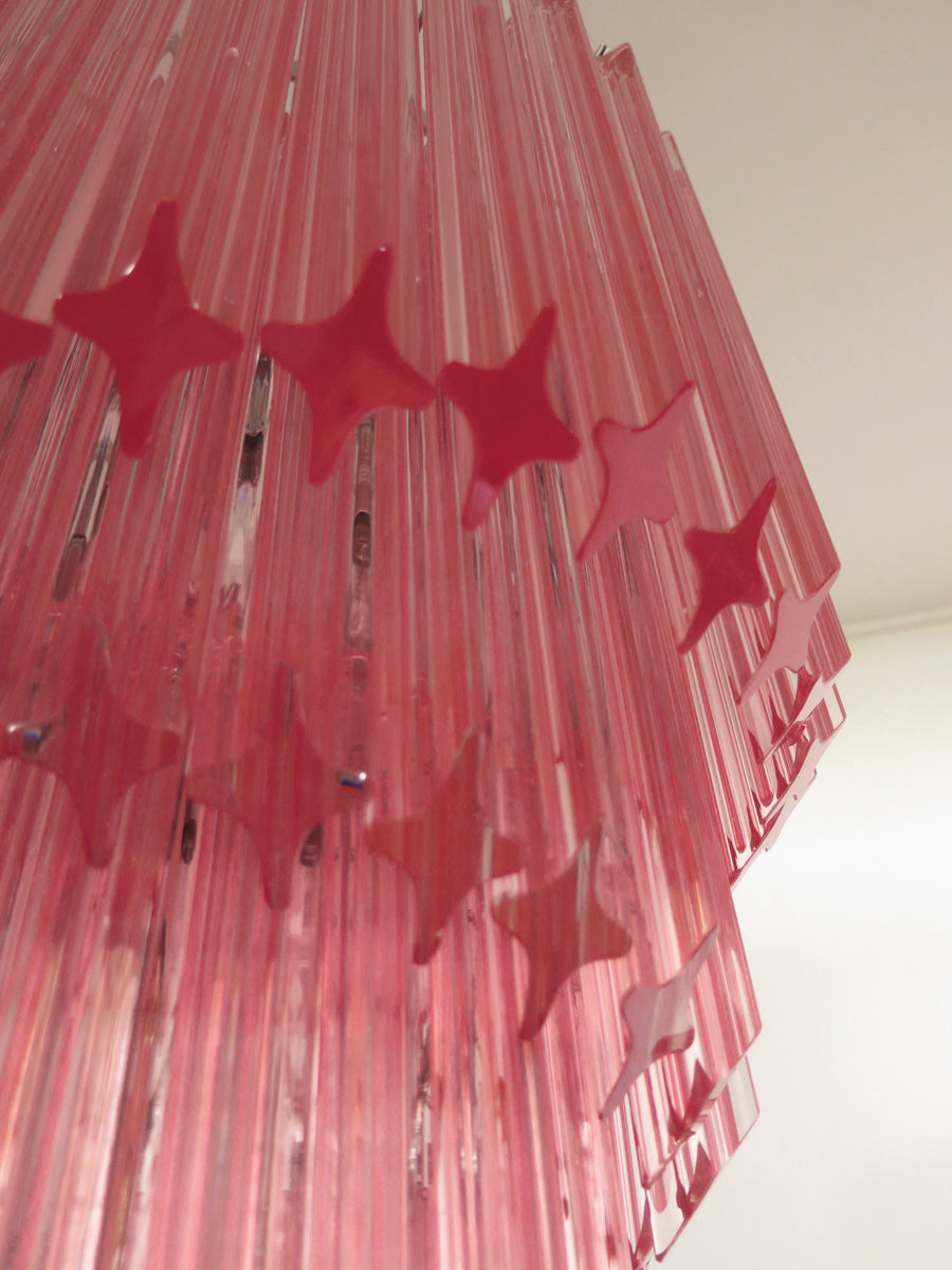 Murano Lysekrone – 86 Rosa Prismeglass – detalj 5 – Murano Classics
