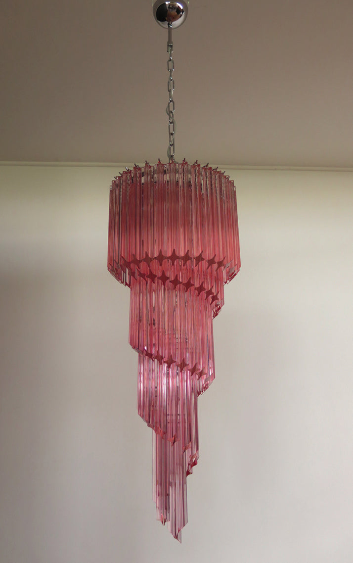 Murano Lysekrone – 86 Rosa Prismeglass – Murano Classics