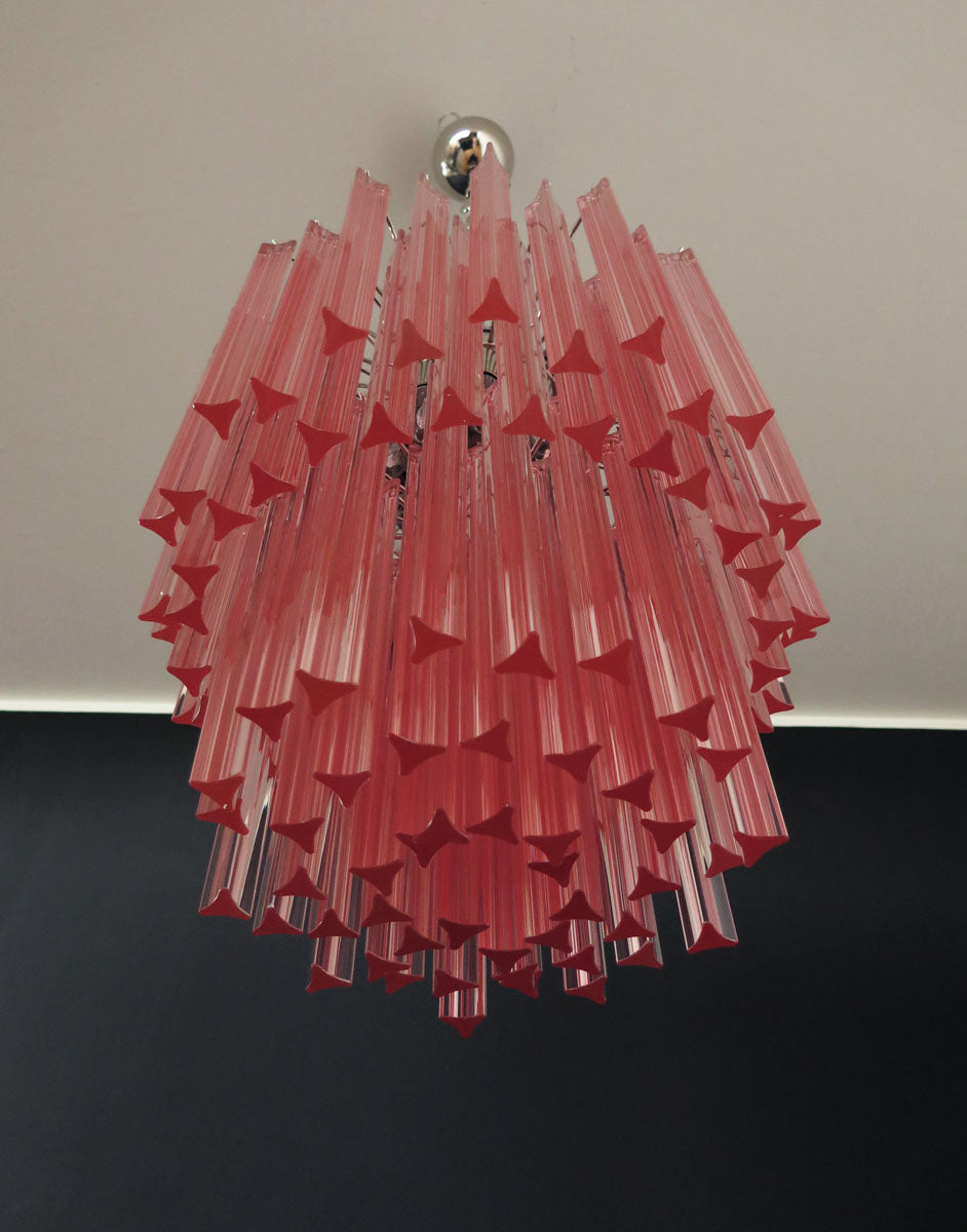 Murano Lysekrone – 107 Rosa Prismeglass – detalj 6 – Murano Classics