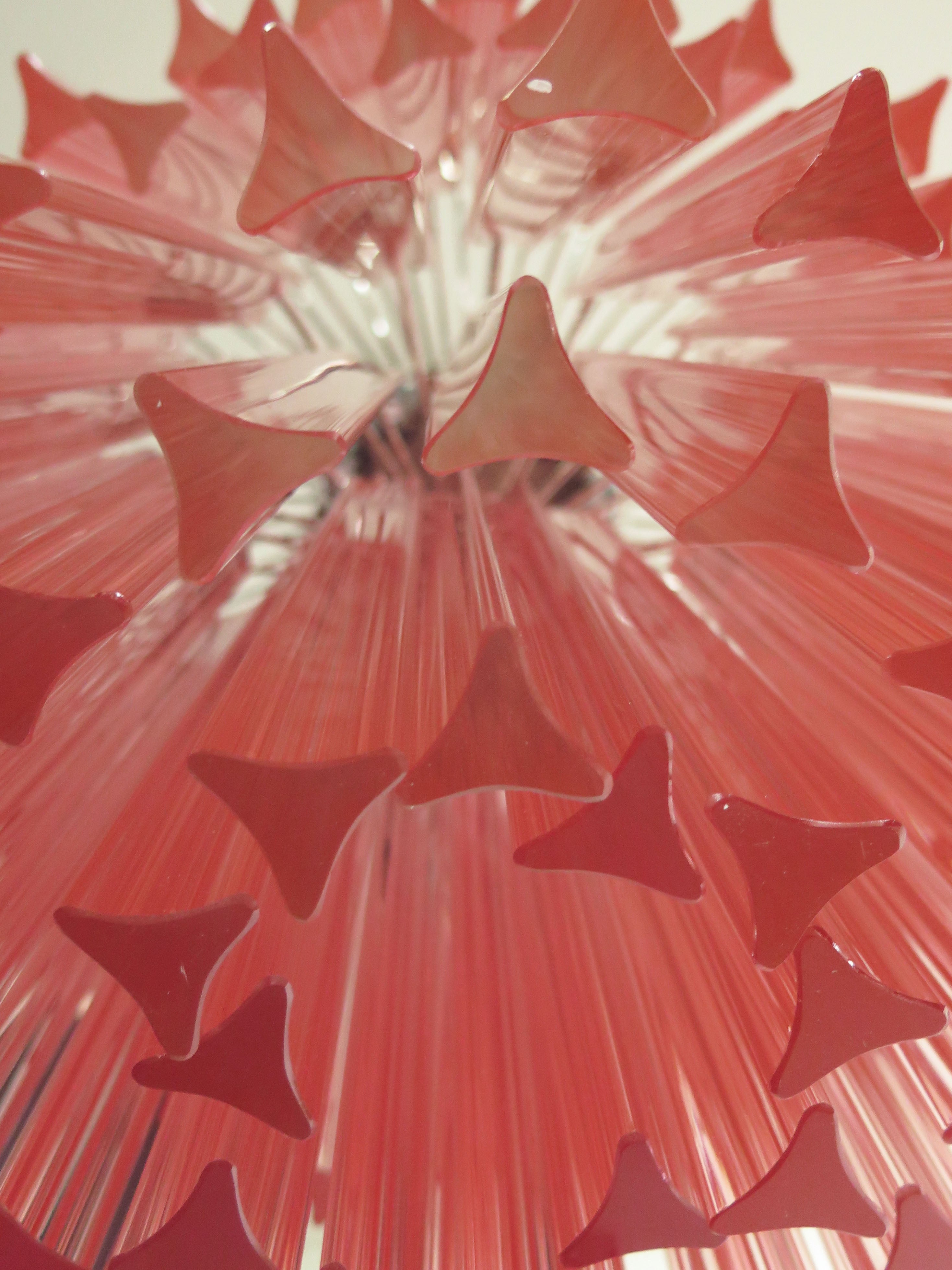Murano Lysekrone – 107 Rosa Prismeglass – detalj 5 – Murano Classics