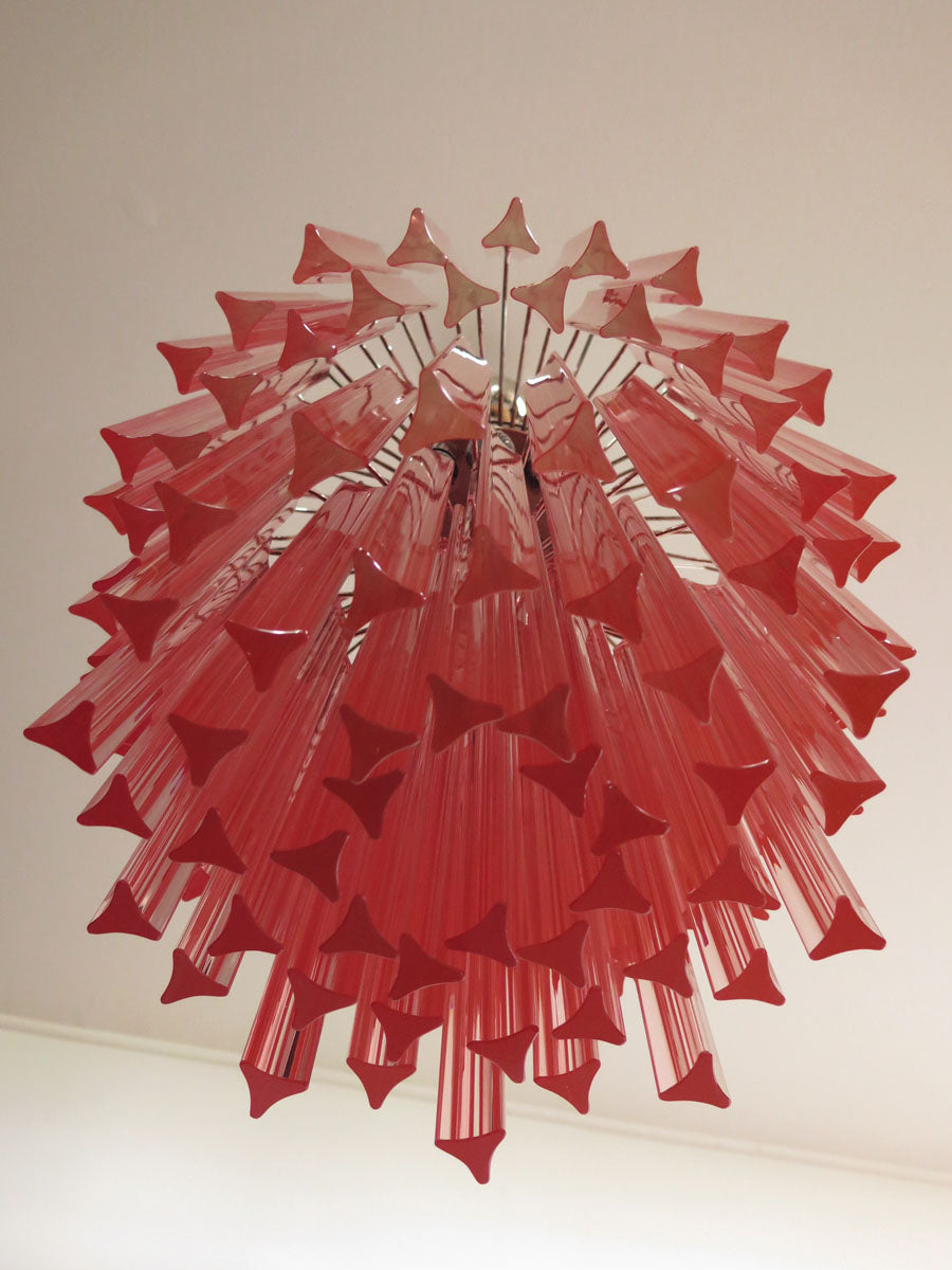 Murano Lysekrone – 107 Rosa Prismeglass – detalj 8 – Murano Classics