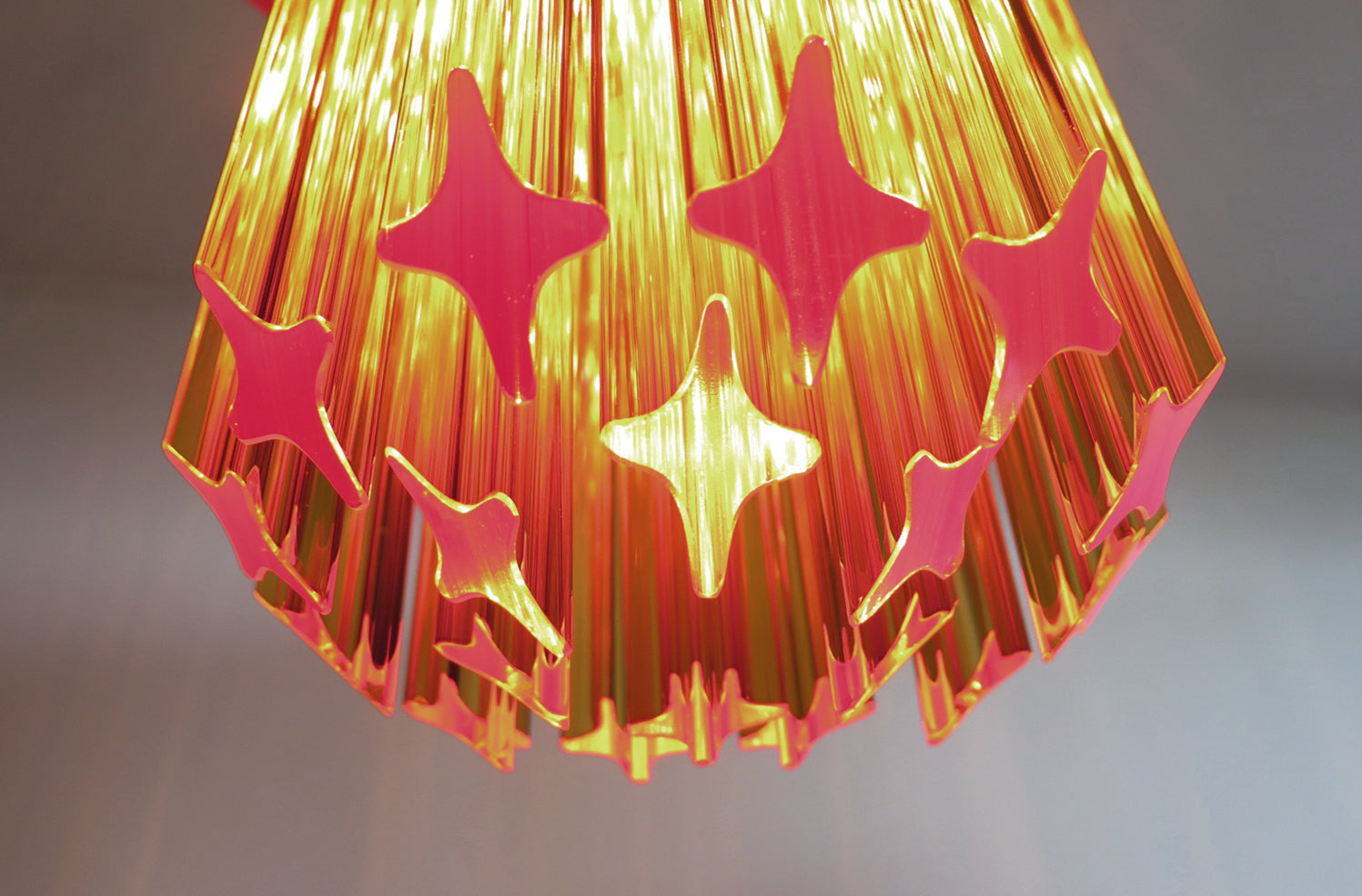 Murano Lysekrone – 46 Gule Prismeglass – detalj 7 – Murano Classics