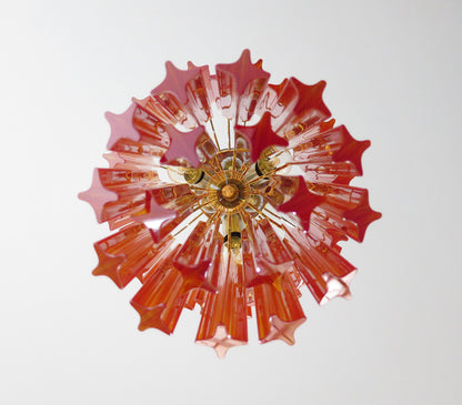 Murano Chandelier | 46 Yellow Prism glasses