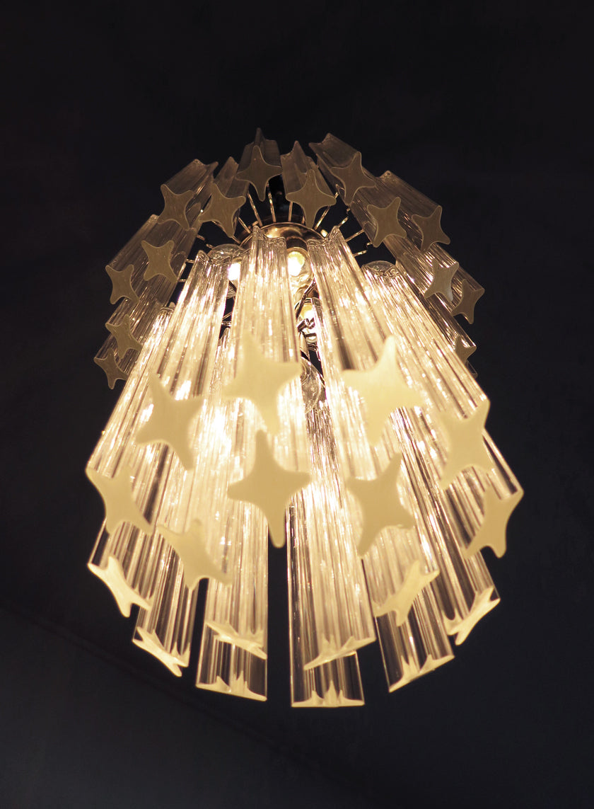 Murano Lysekrone – 46 Klare Prismeglass – detalj 8 – Murano Classics