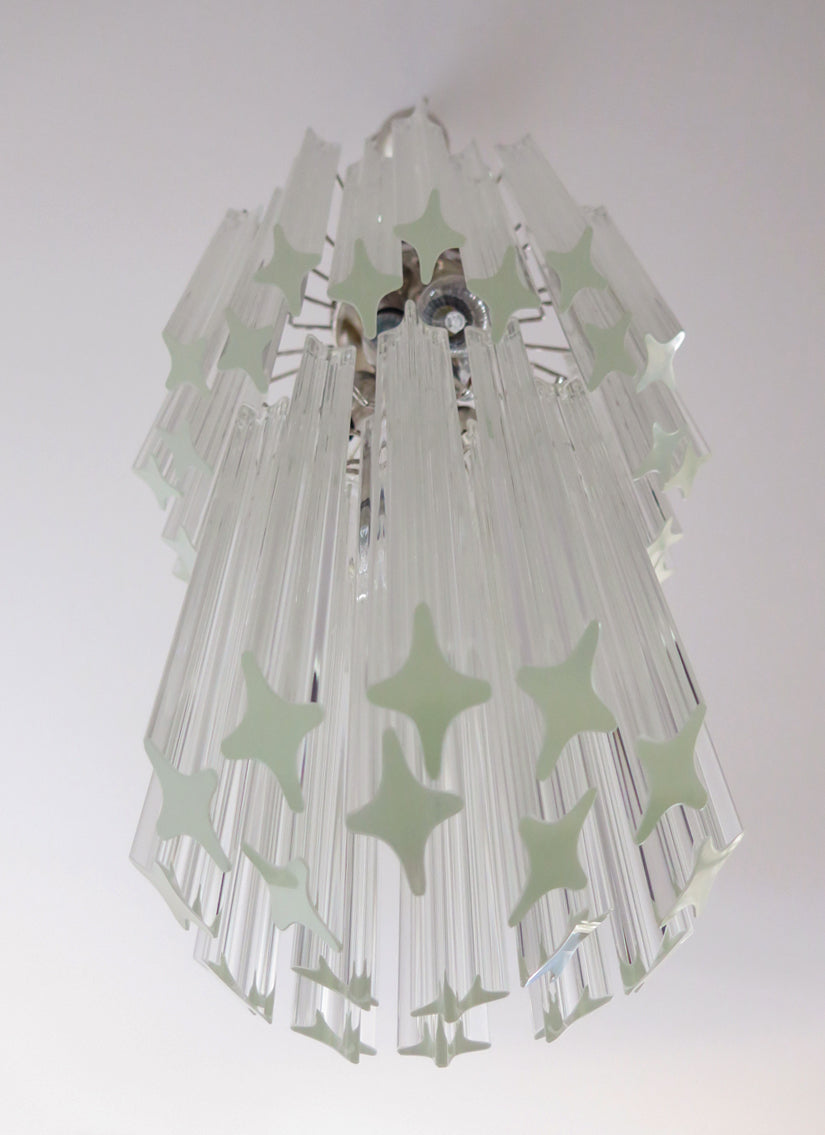 Murano Lysekrone – 46 Klare Prismeglass – detalj 2 – Murano Classics