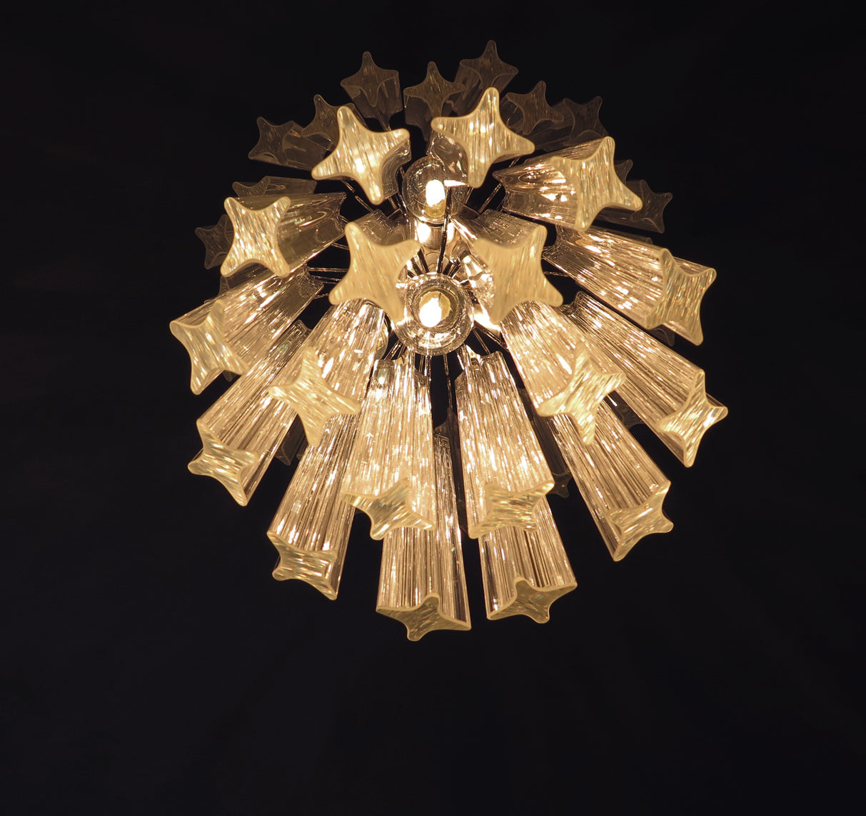 Murano Lysekrone – 46 Klare Prismeglass – detalj 9 – Murano Classics