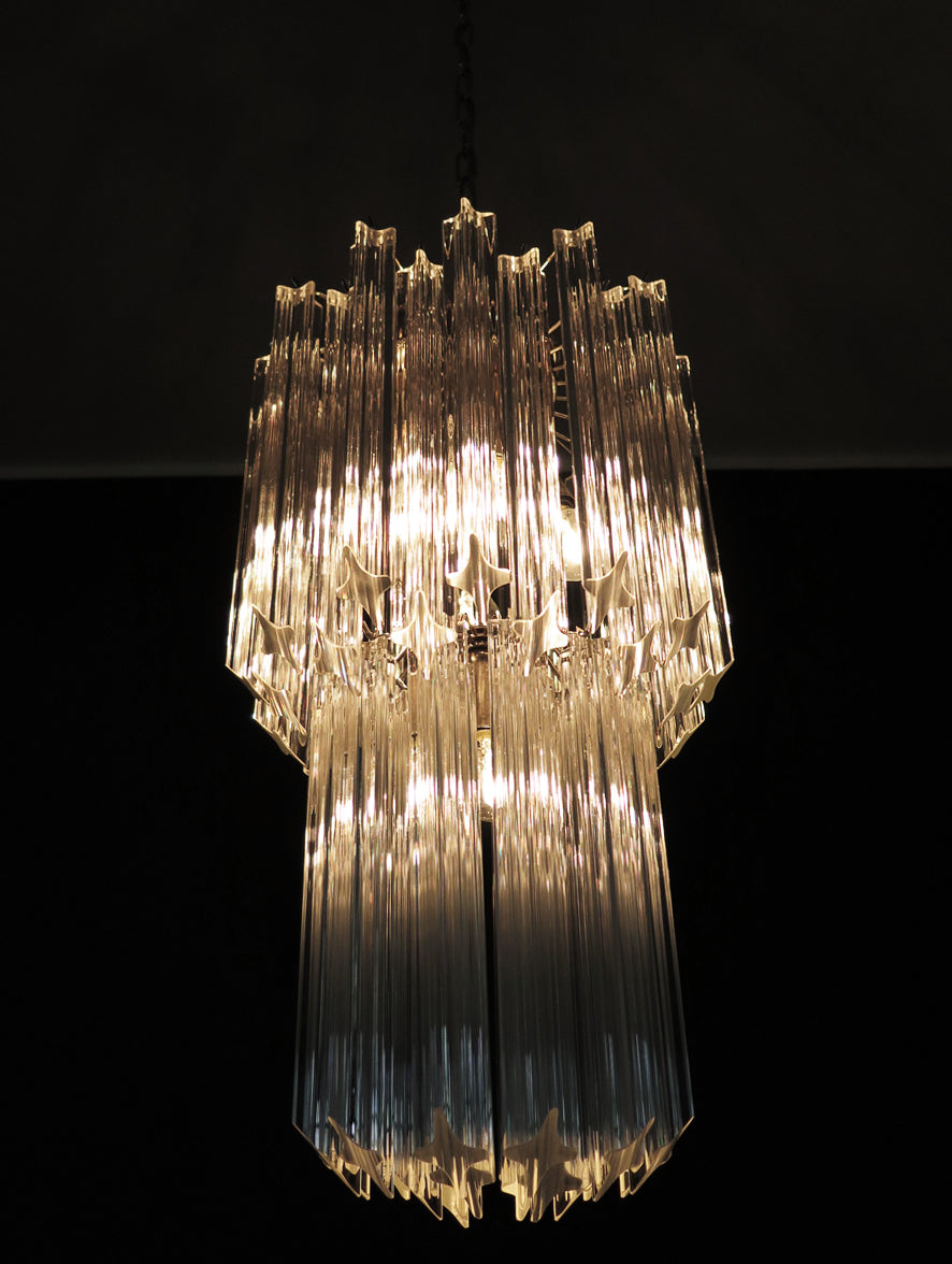 Murano Lysekrone – 46 Klare Prismeglass – detalj 6 – Murano Classics