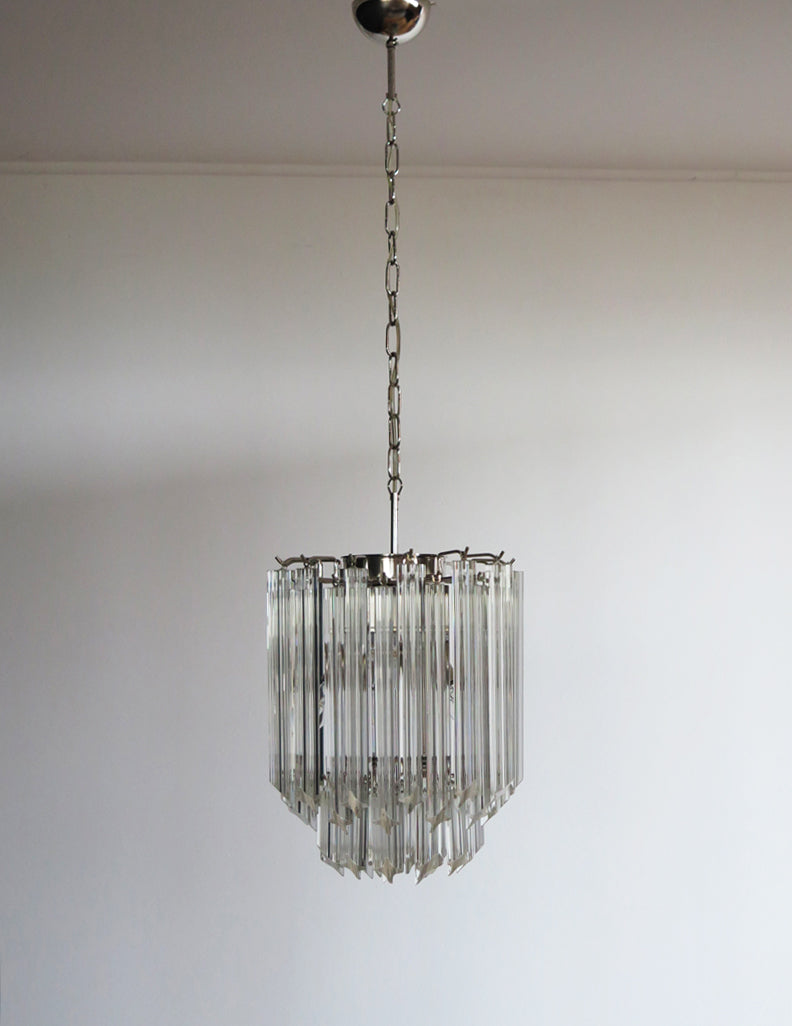 Murano Lysekrone – 47 Klare Prismeglass – detalj 3 – Murano Classics