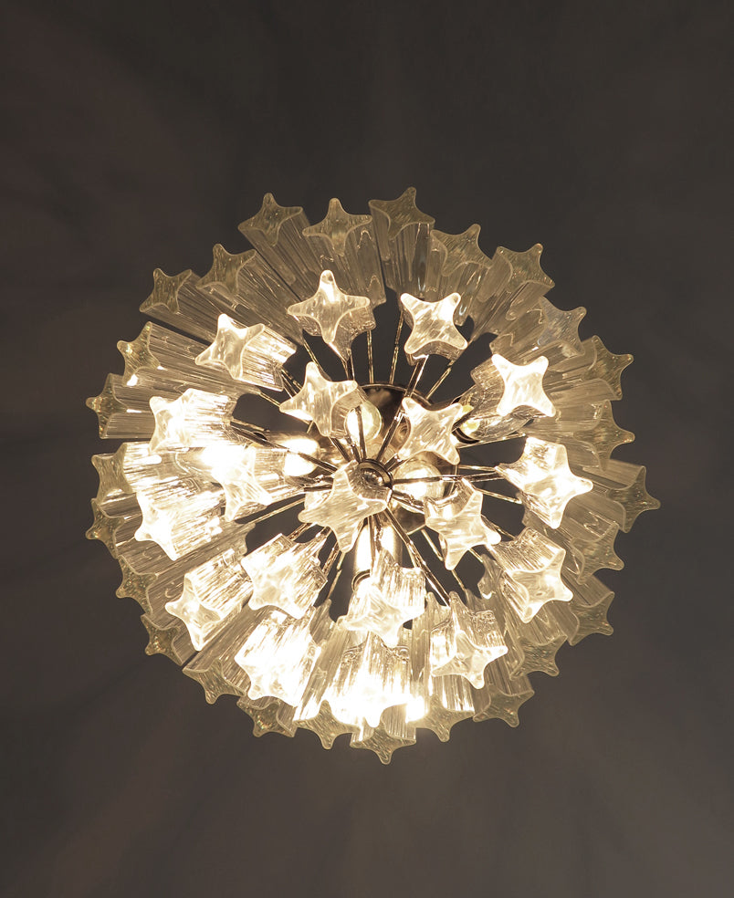 Murano Lysekrone – 47 Klare Prismeglass – detalj 5 – Murano Classics