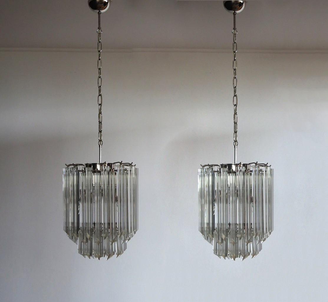 Murano Lysekrone – 47 Klare Prismeglass – detalj 7 – Murano Classics