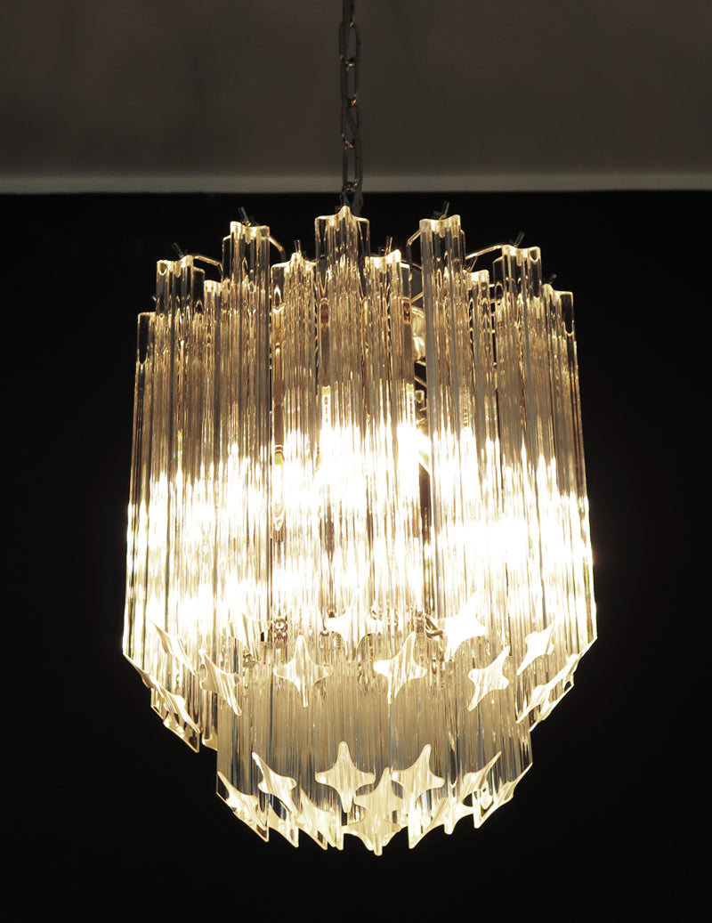 Murano Lysekrone – 47 Klare Prismeglass – detalj 4 – Murano Classics