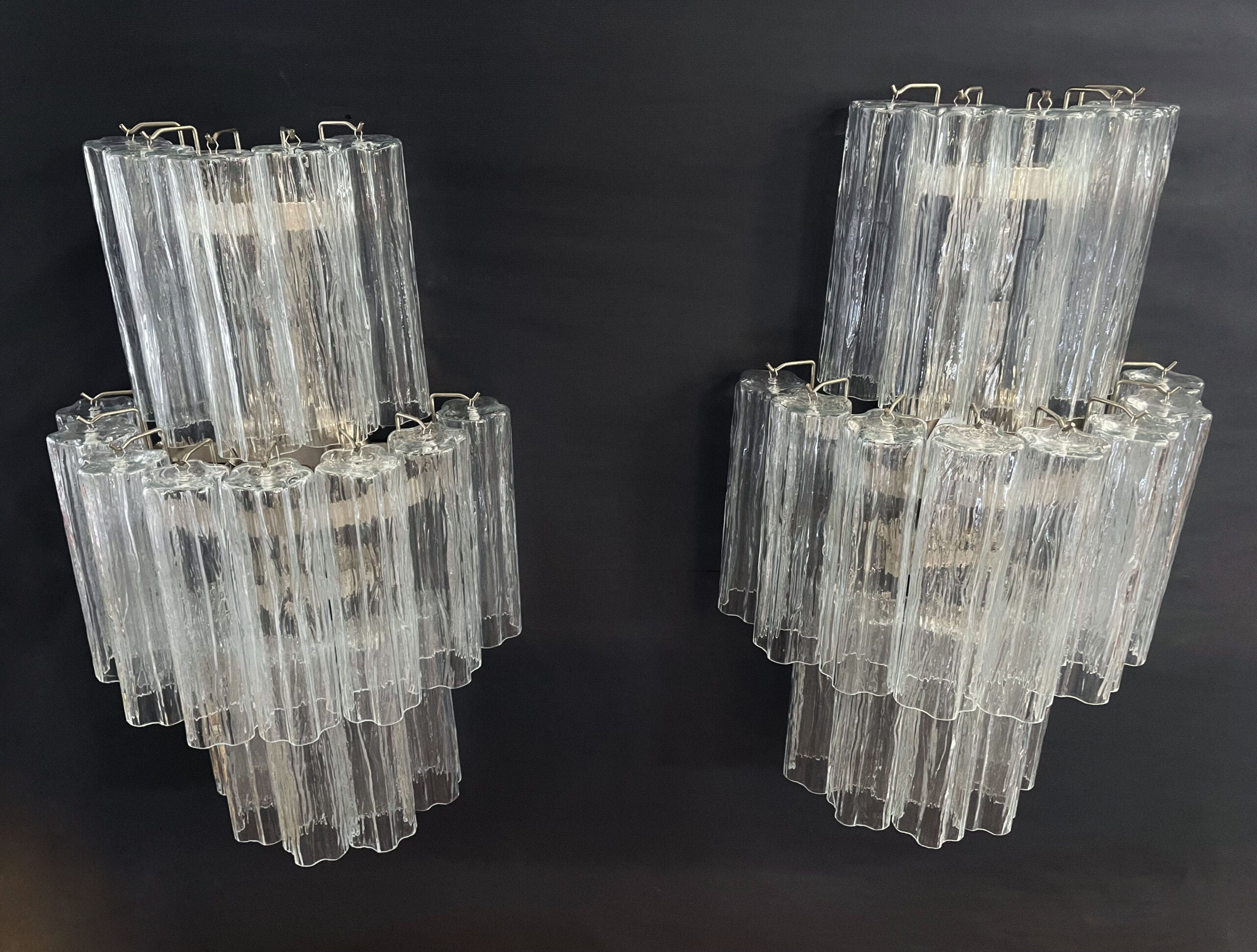 Murano Vegglampe – 18 Klare Prismeglass – 2 stk – detalj 4 – Murano Classics