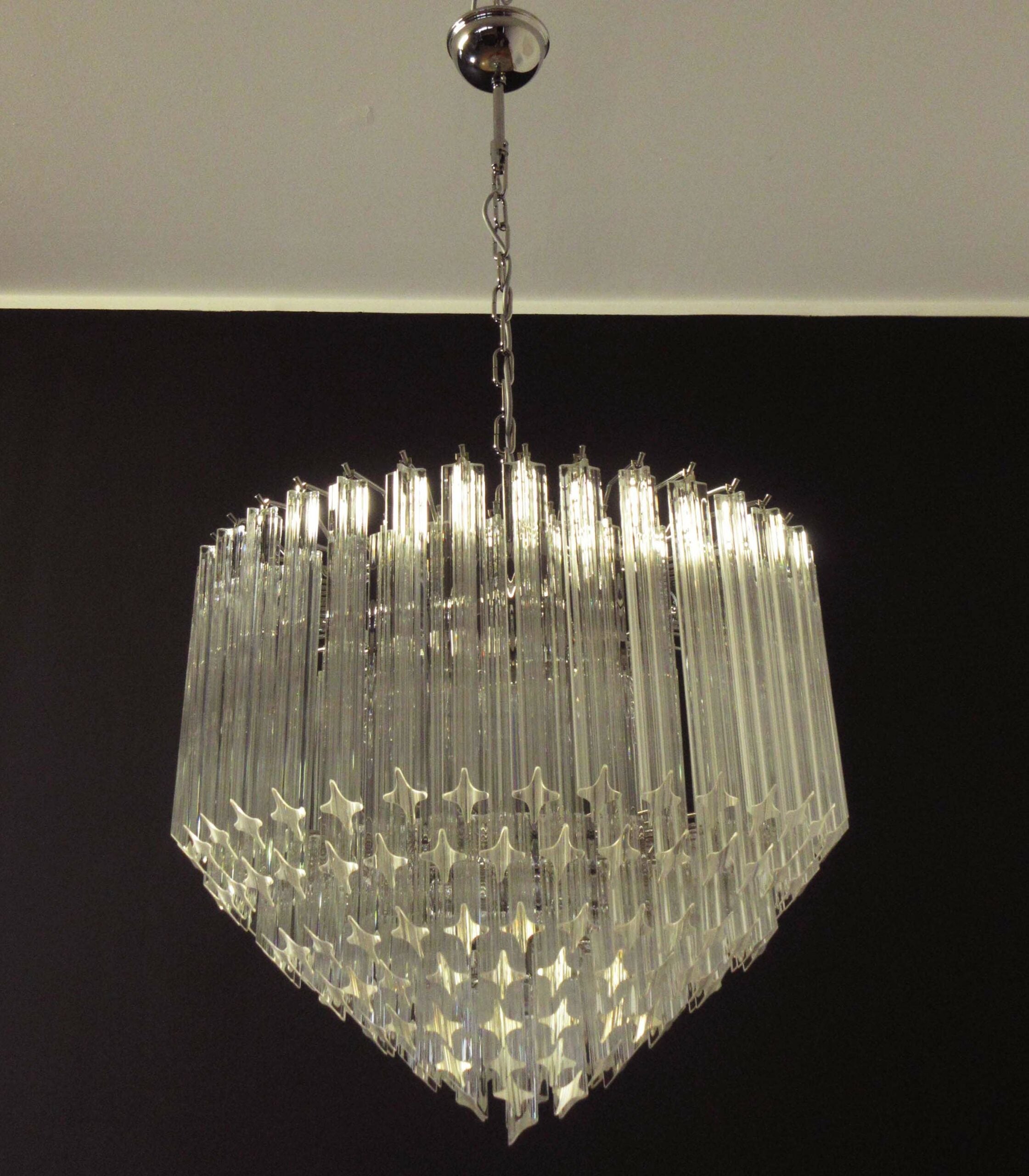 Murano Lysekrone – 163 Klare Prismeglass – detalj 5 – Murano Classics