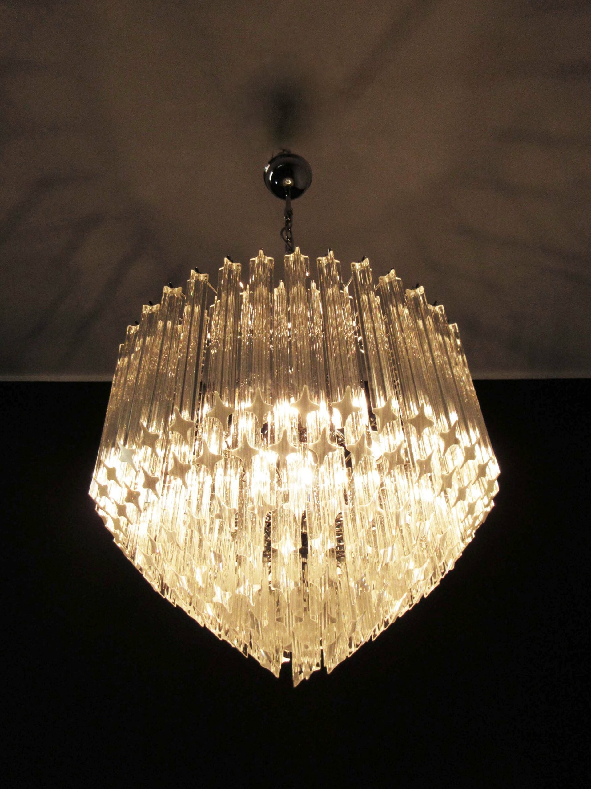 Murano Lysekrone – 163 Klare Prismeglass – detalj 6 – Murano Classics