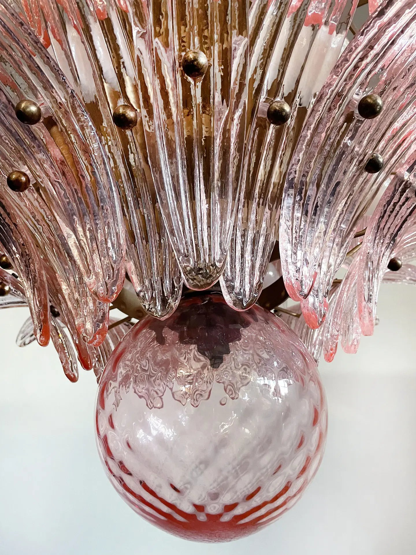 Murano Lysekrone – 163 Rosa Palmeglass – detalj 7 – Murano Classics
