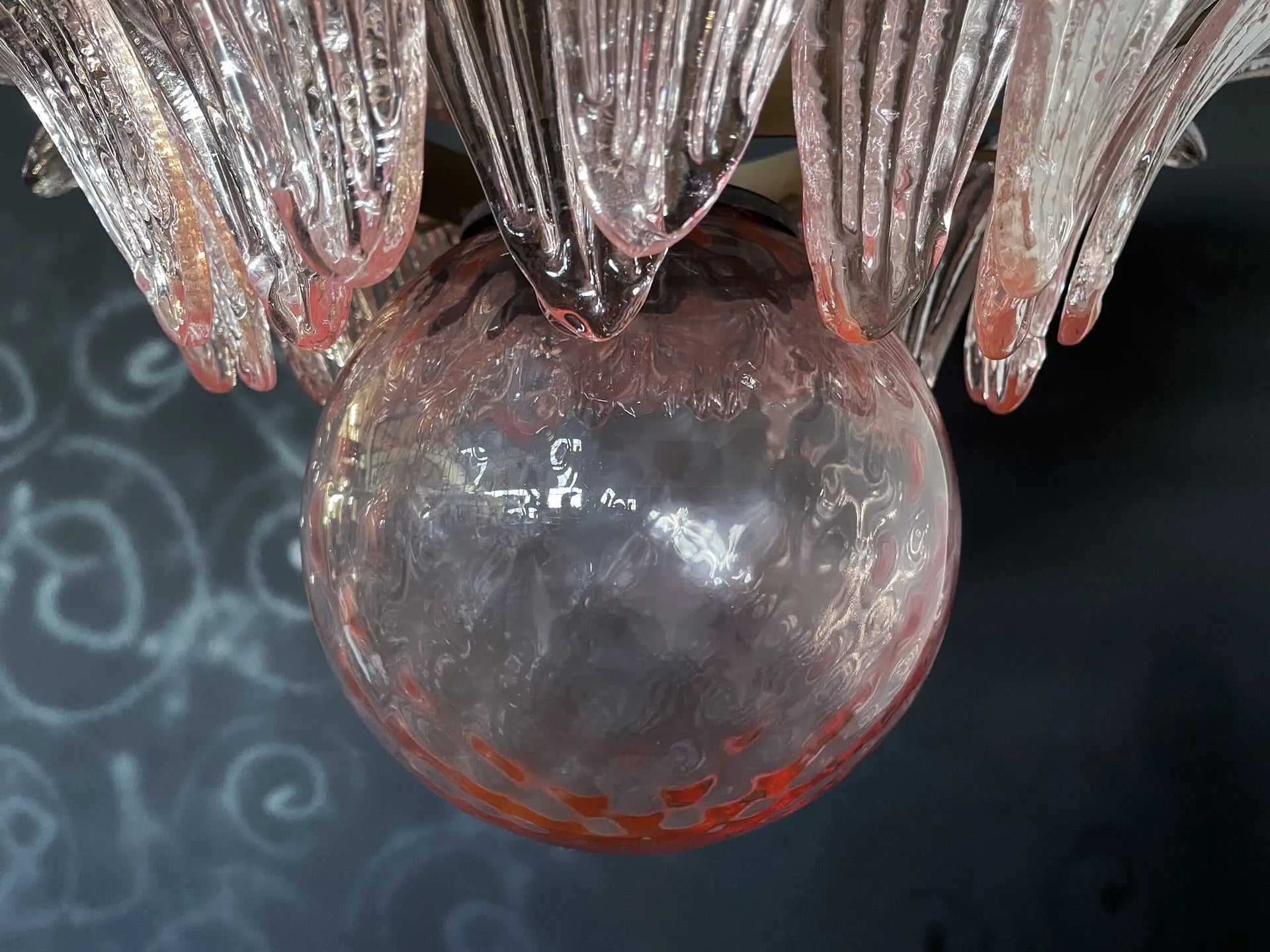 Murano Lysekrone – 163 Rosa Palmeglass – detalj 5 – Murano Classics