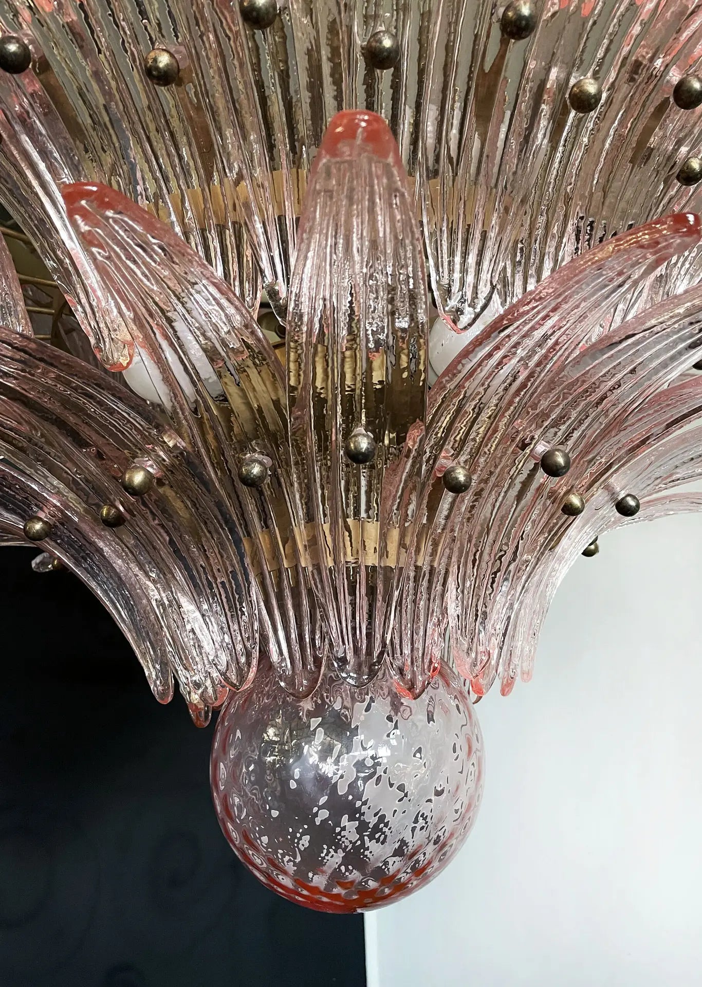 Murano Lysekrone – 163 Rosa Palmeglass – detalj 2 – Murano Classics