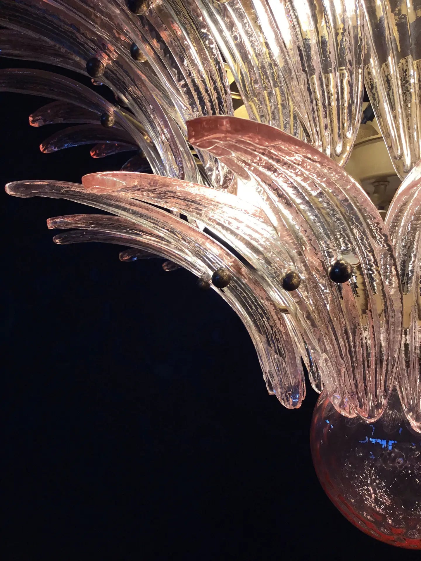 Murano Lysekrone – 104 Rosa Palmeglass – detalj 7 – Murano Classics