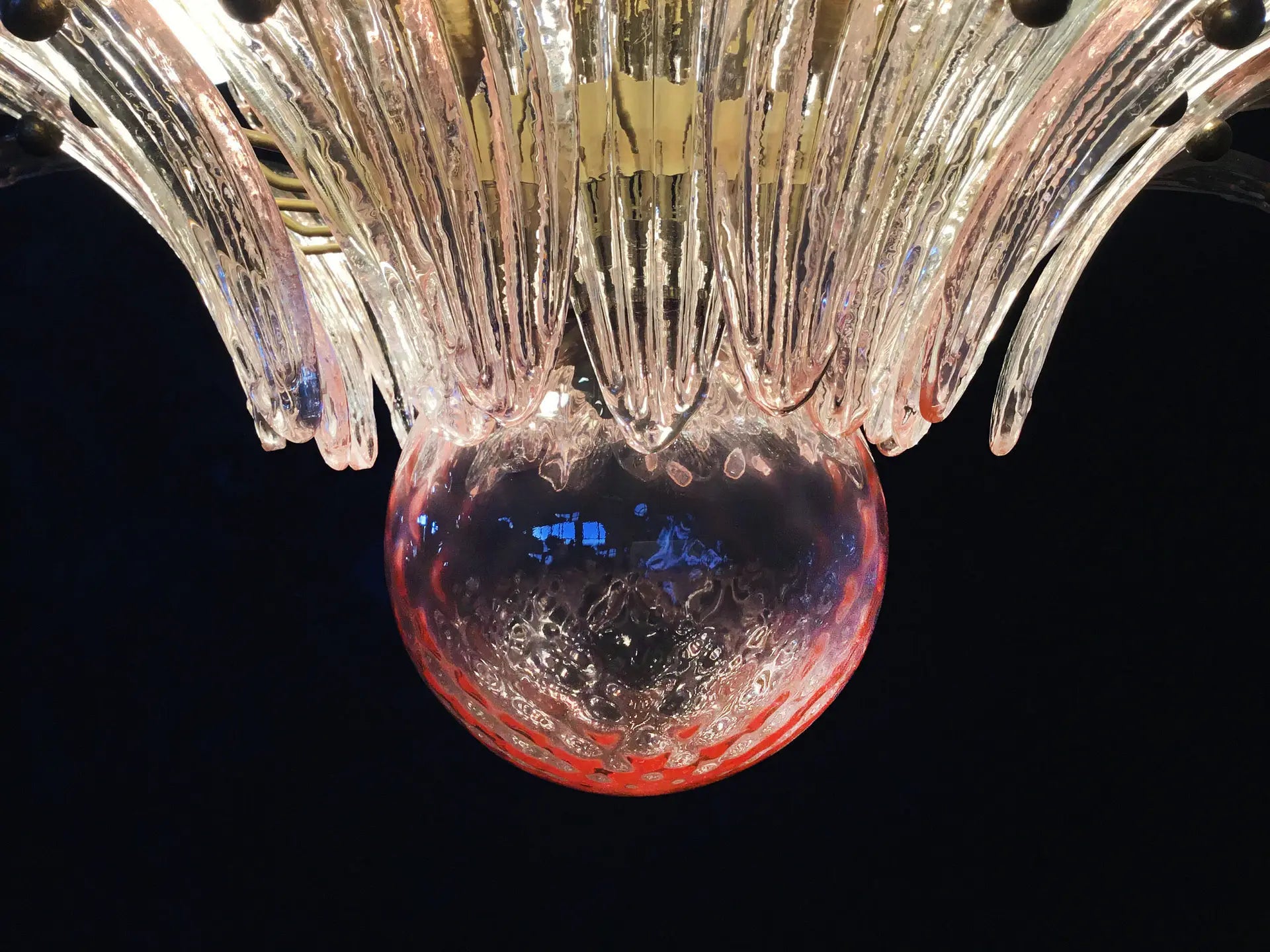 Murano Lysekrone – 104 Rosa Palmeglass – detalj 4 – Murano Classics